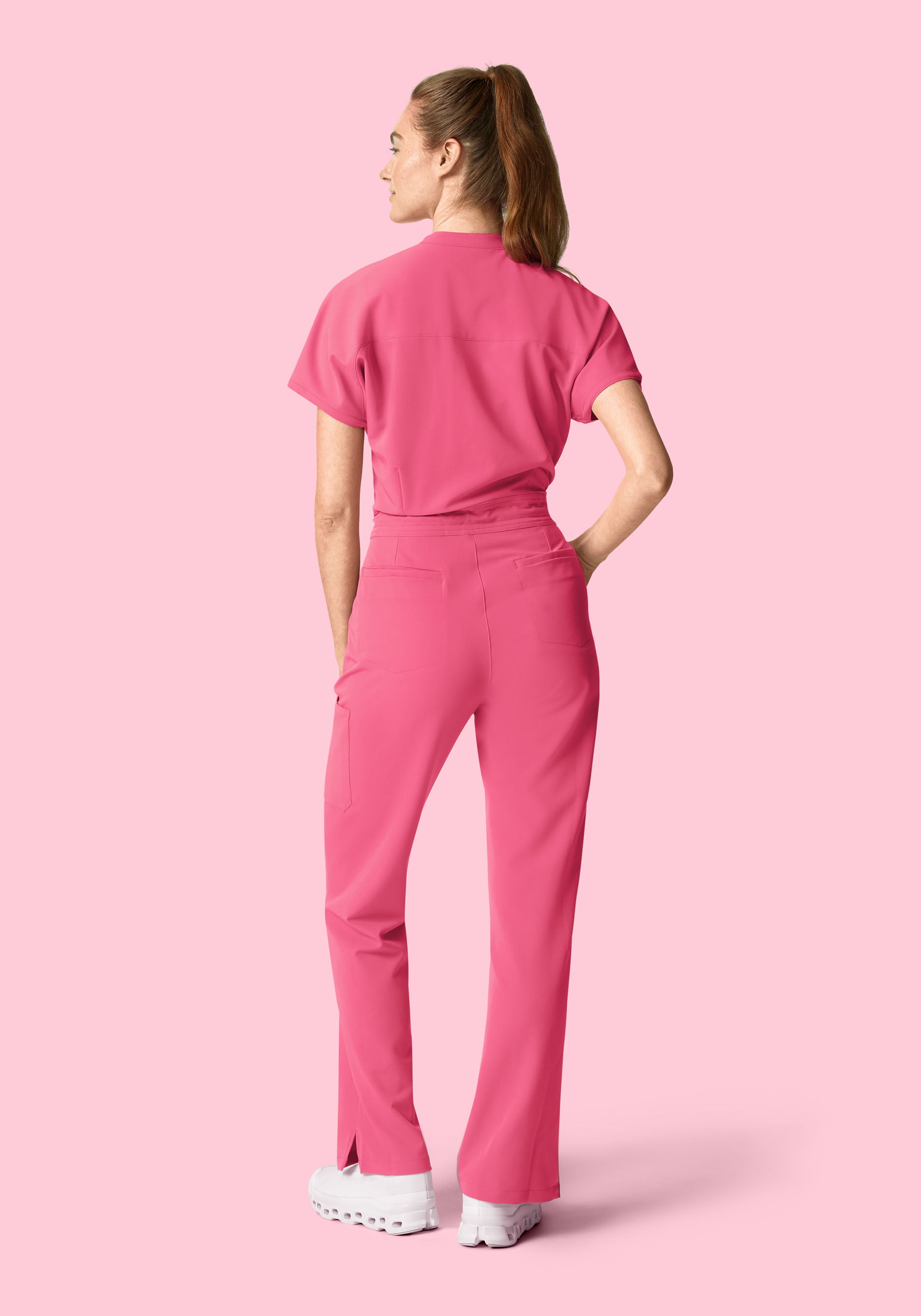 Mandarin Dolman Cargo Jumpsuit Bubblegum