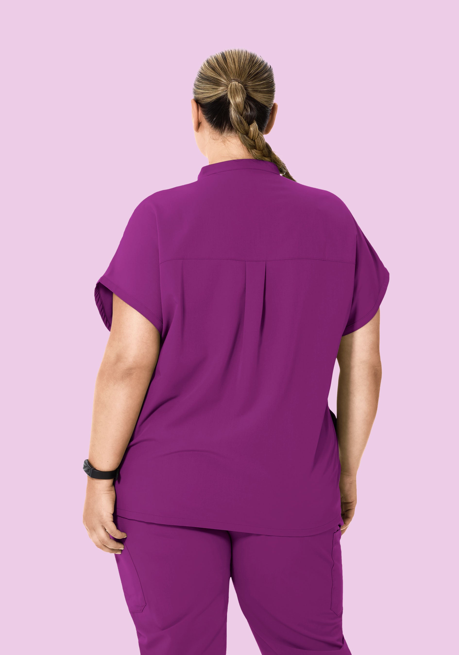 Mandarin Dolman Top Dark Orchid