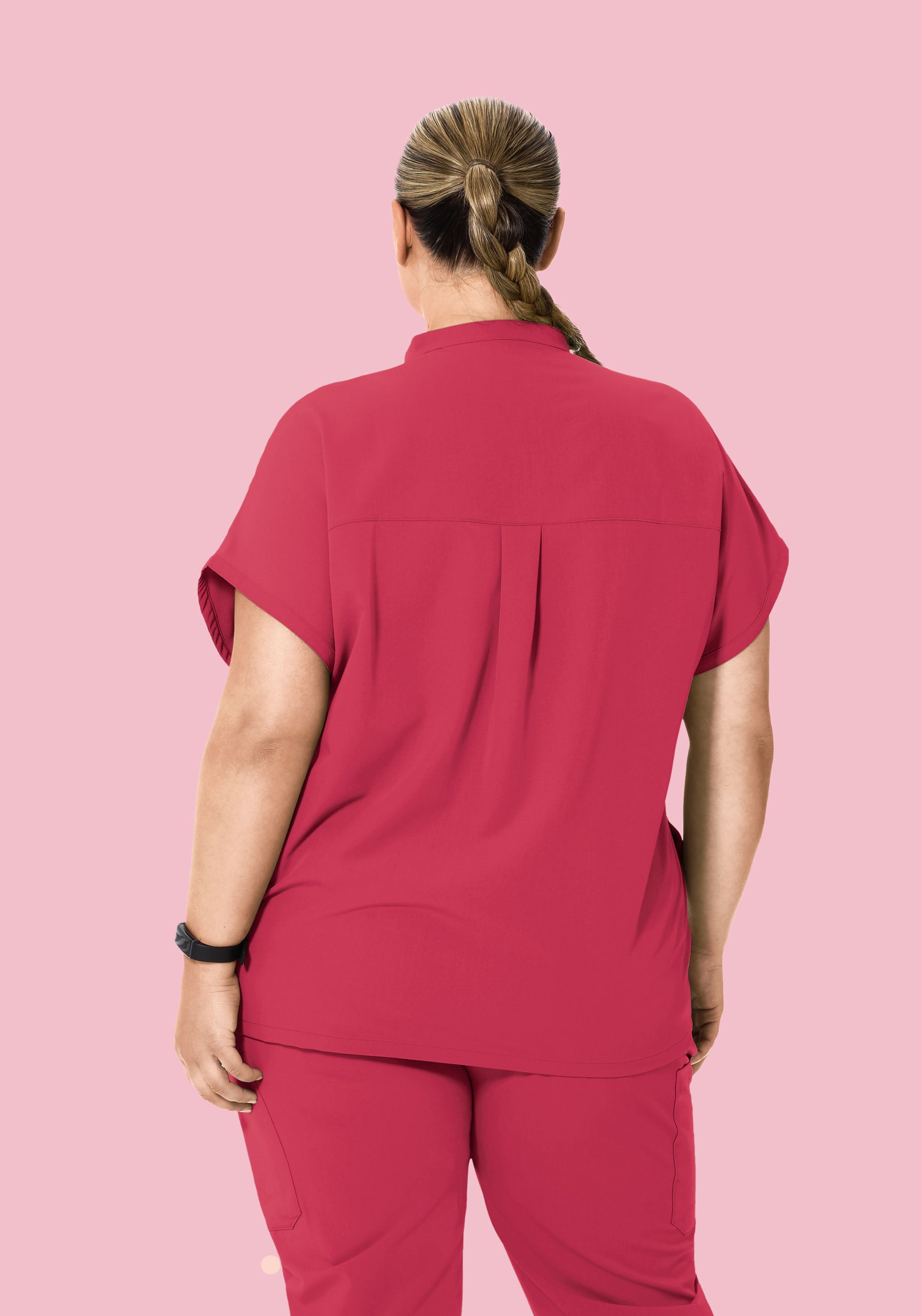 Mandarin Dolman Top Deep Rose