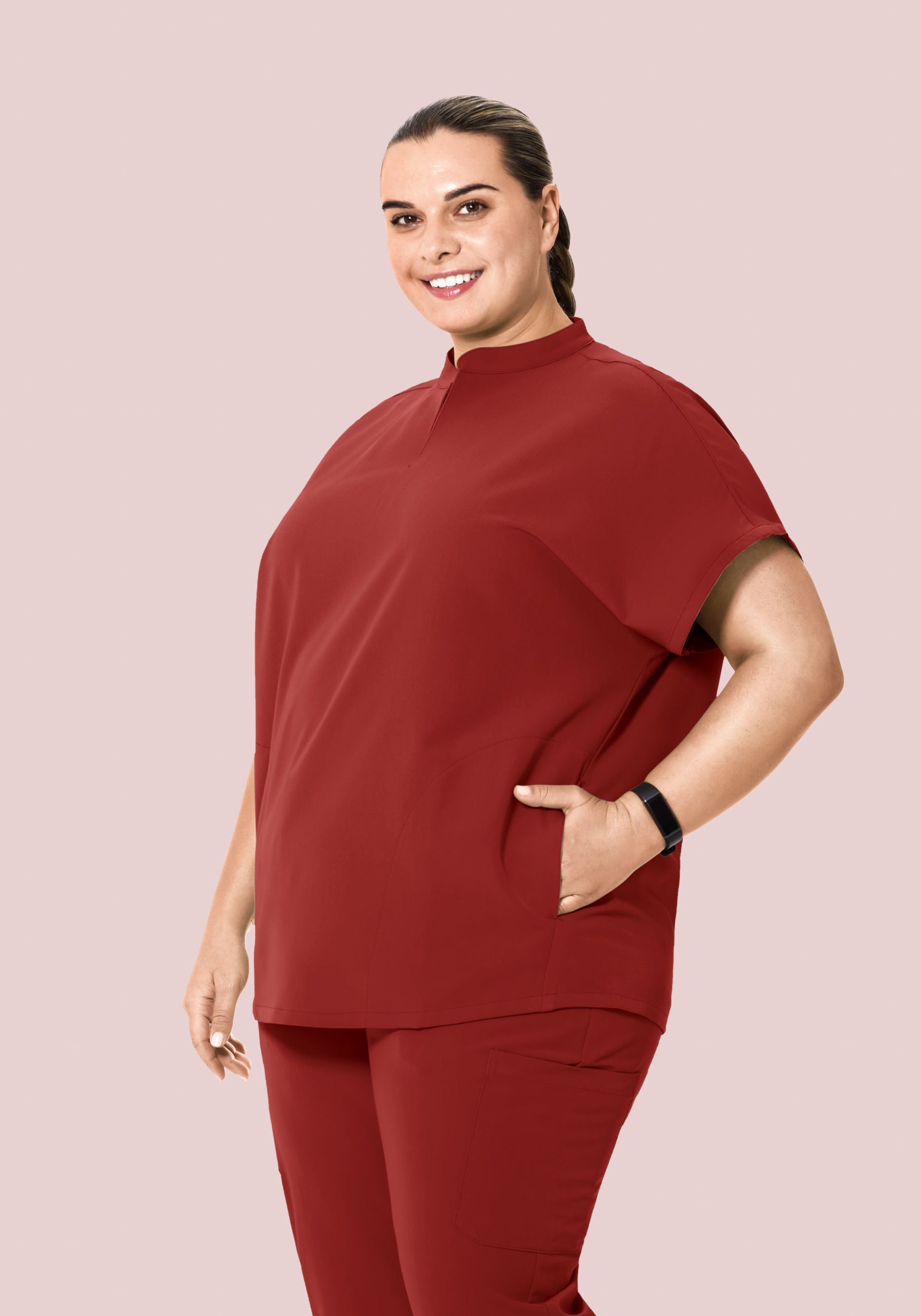 Mandarin Dolman Top Rosewood