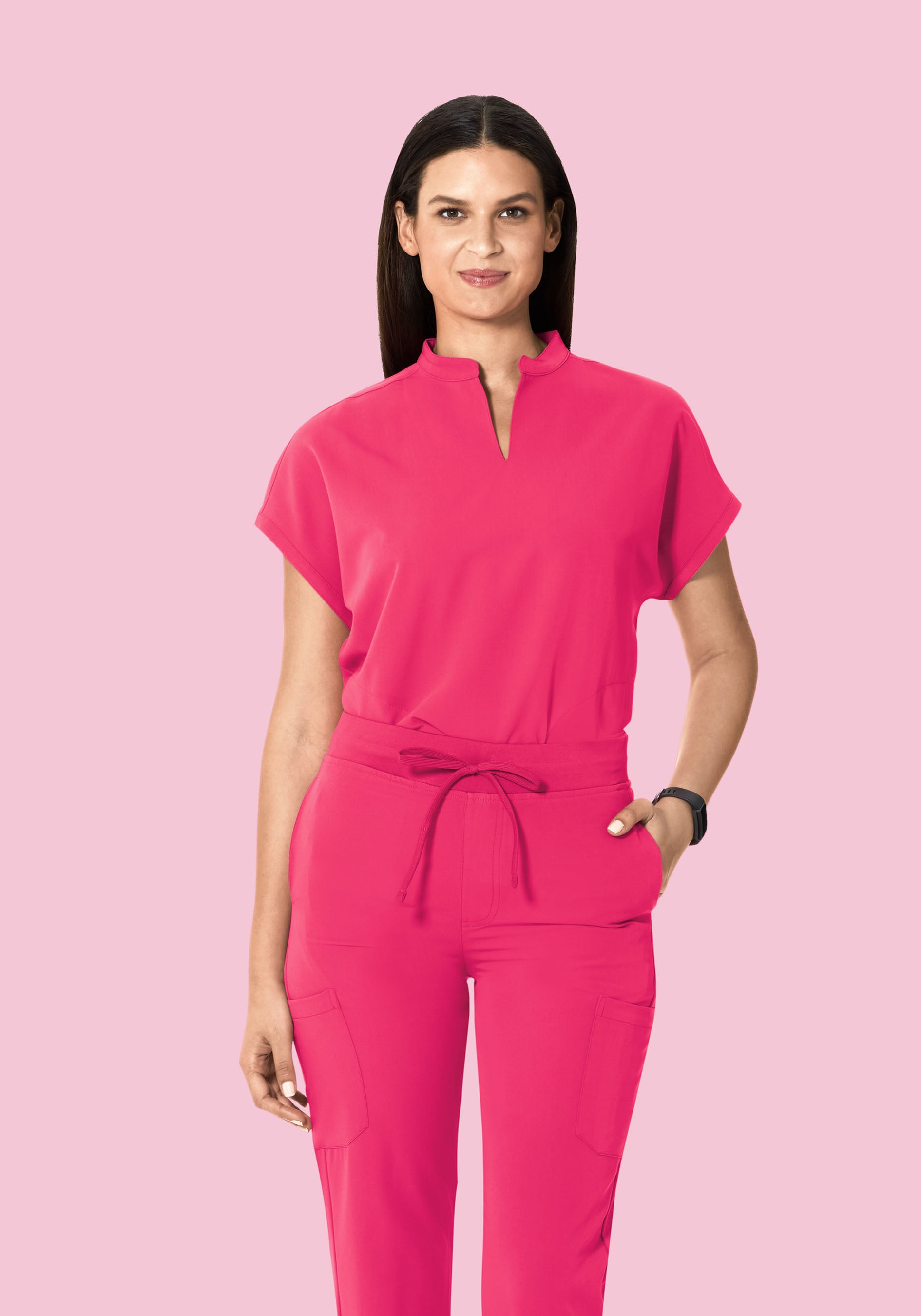 Mandarin Dolman Top Azalea