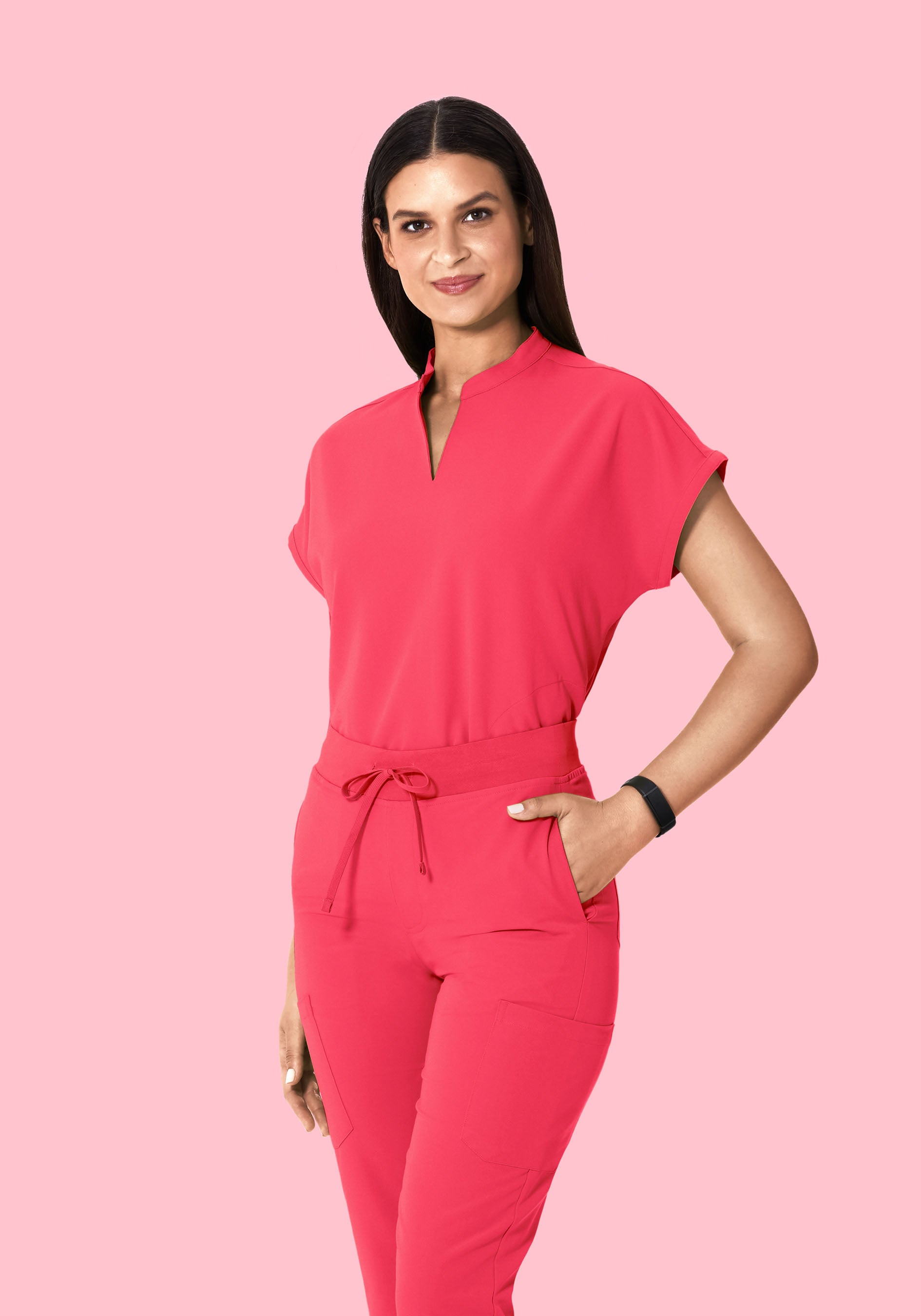 Mandarin Dolman Top Paradise Pink