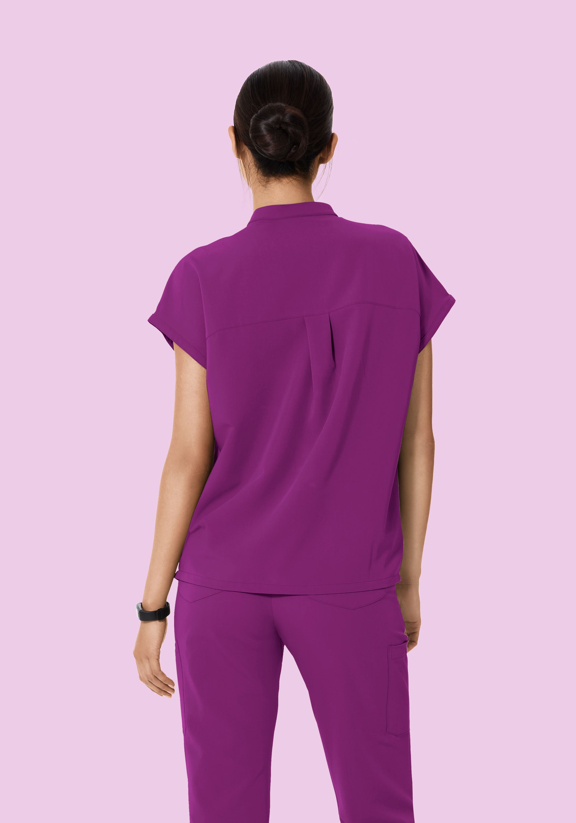 Mandarin Dolman Top Dark Orchid