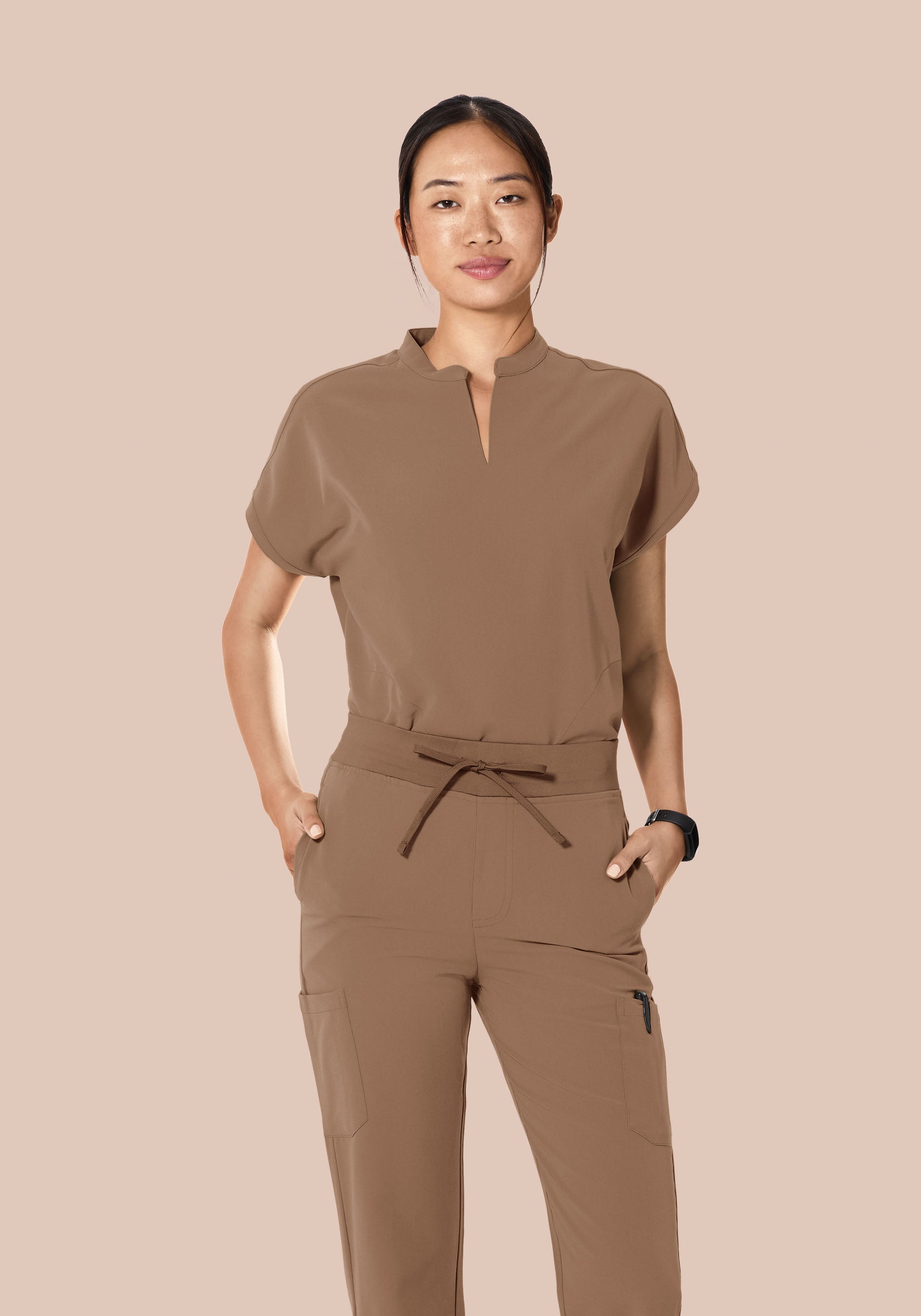 Mandarin Dolman Top Mocha