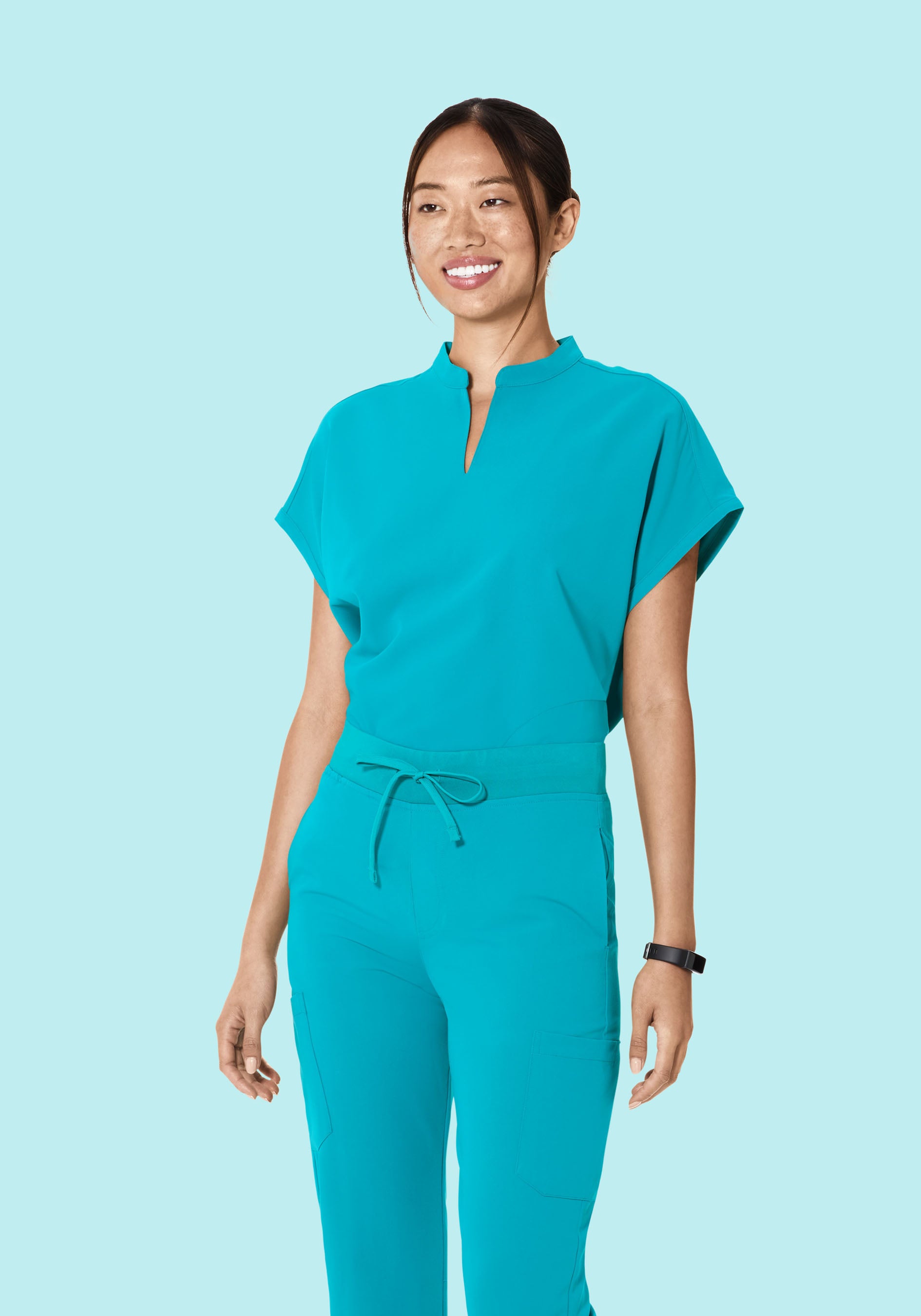 Mandarin Dolman Top Teal