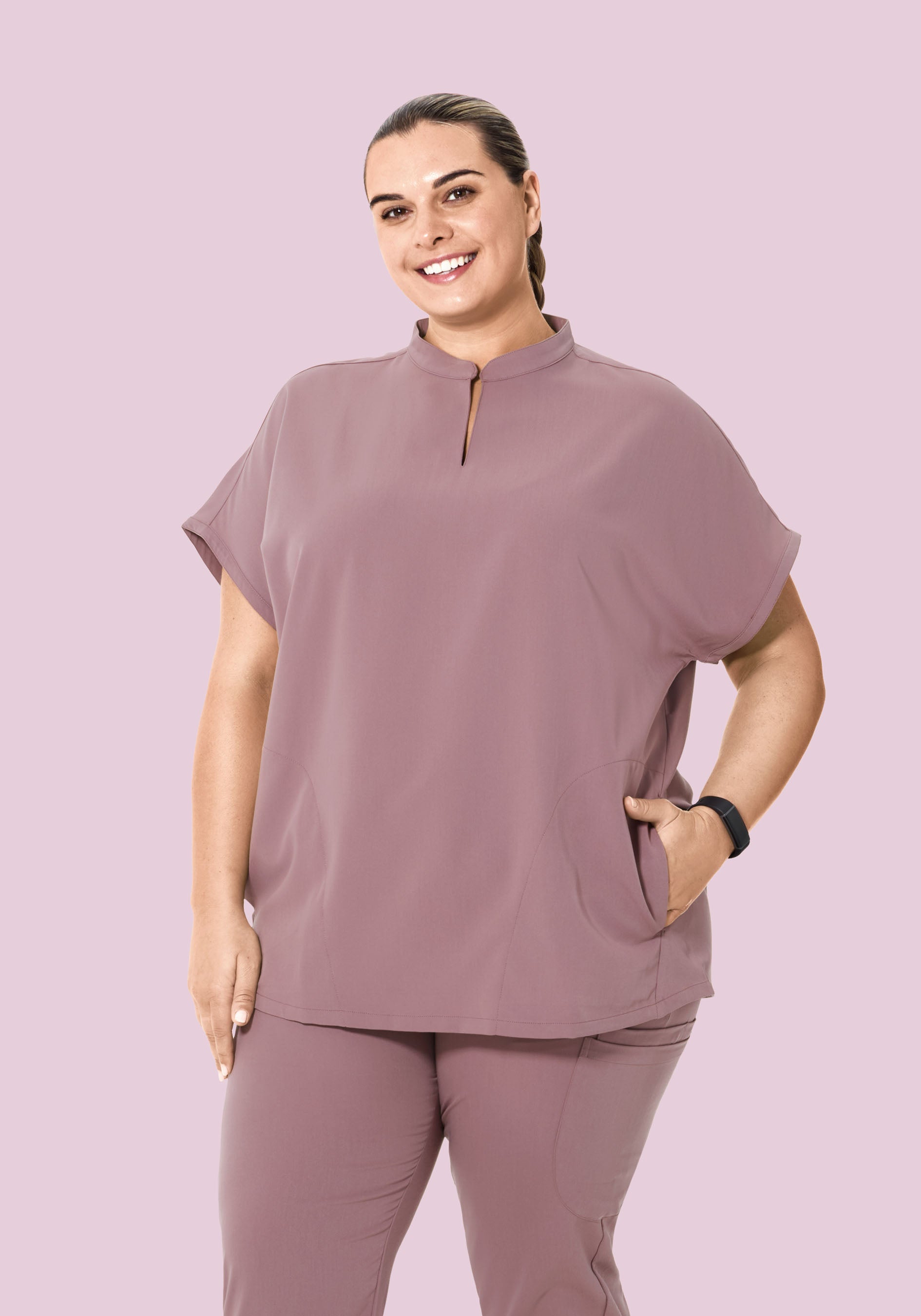 Mandarin Dolman Top Dusk