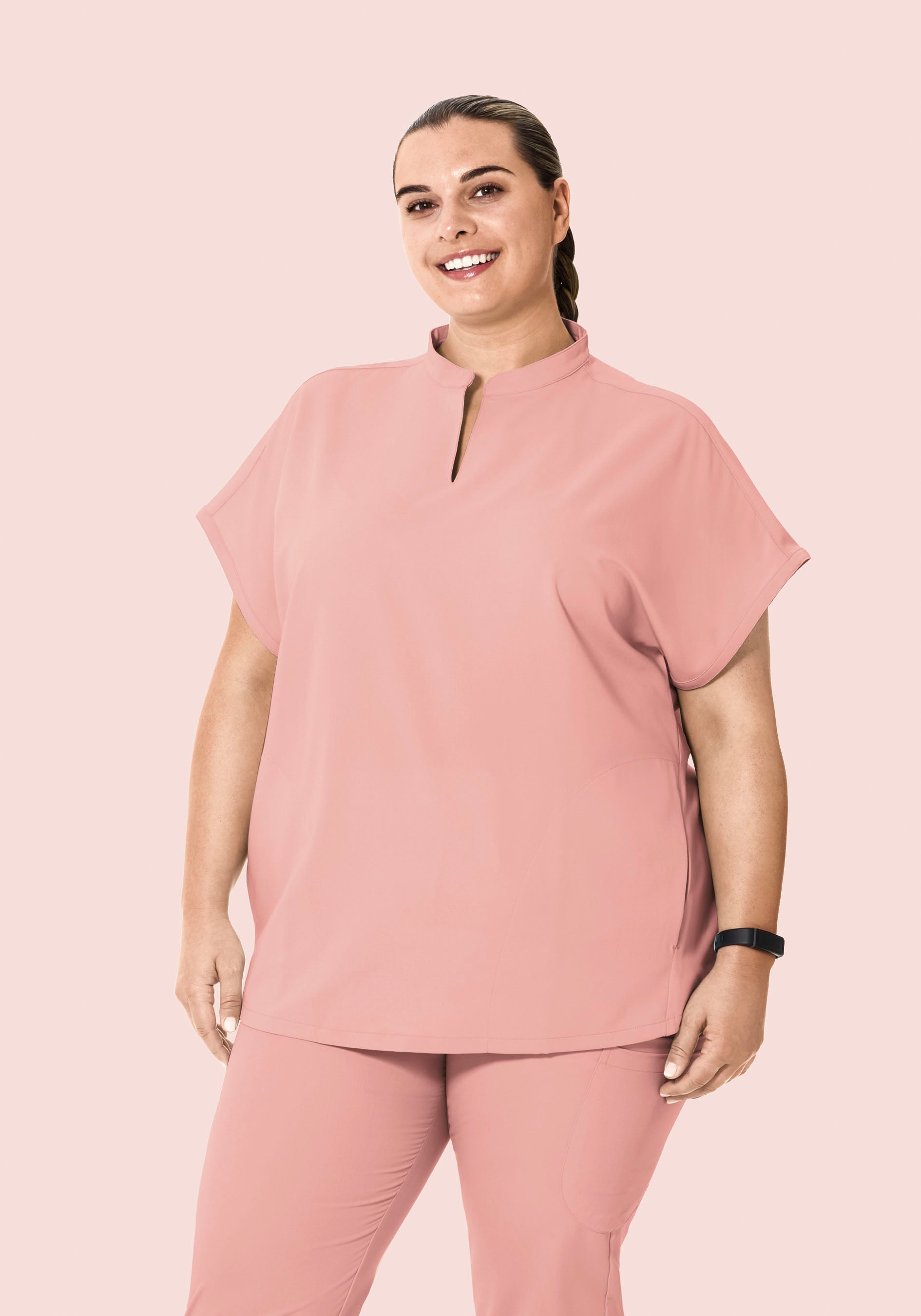 Mandarin Dolman Top Dusty Pink
