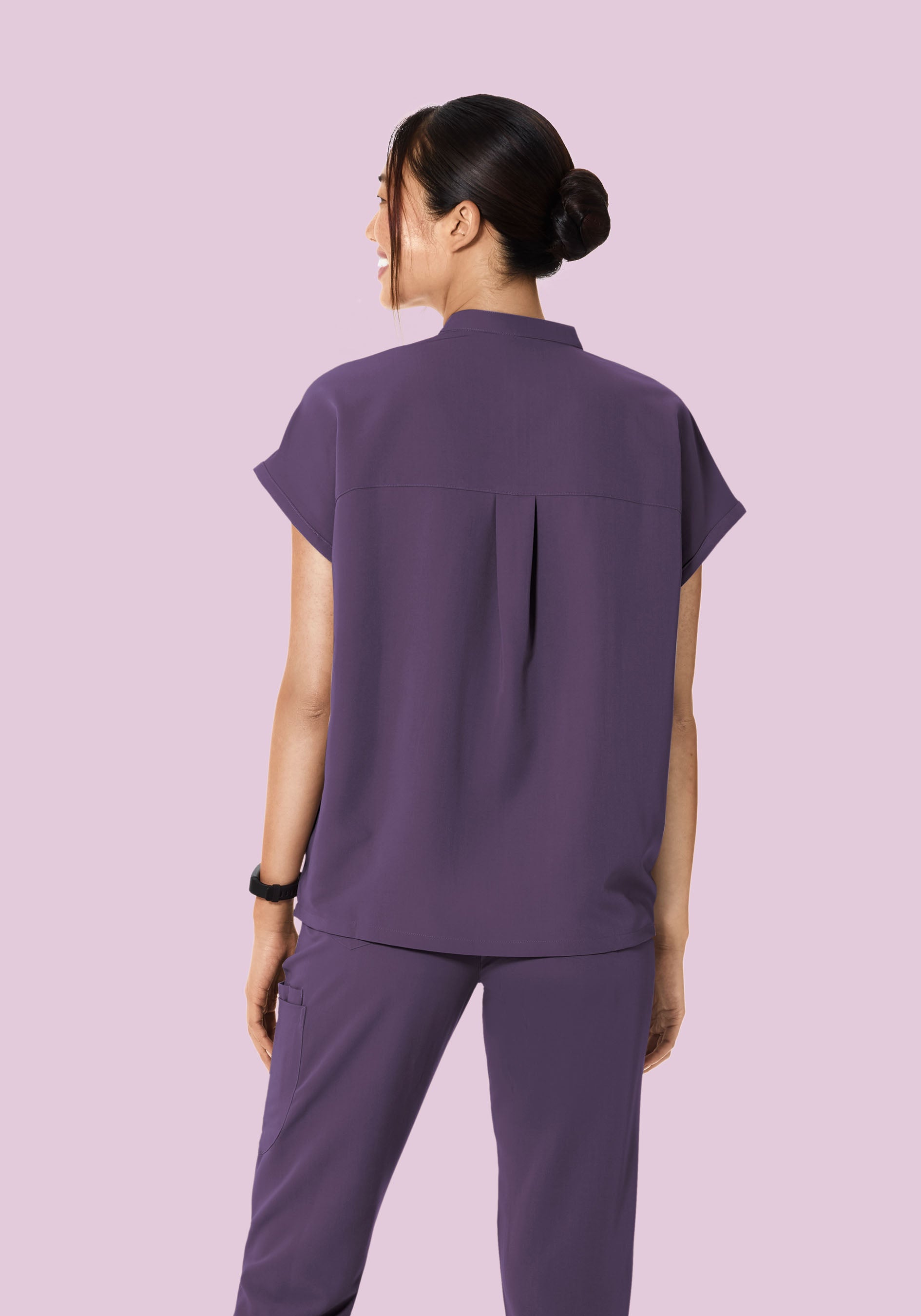 Mandarin Dolman Top Deep Dewberry