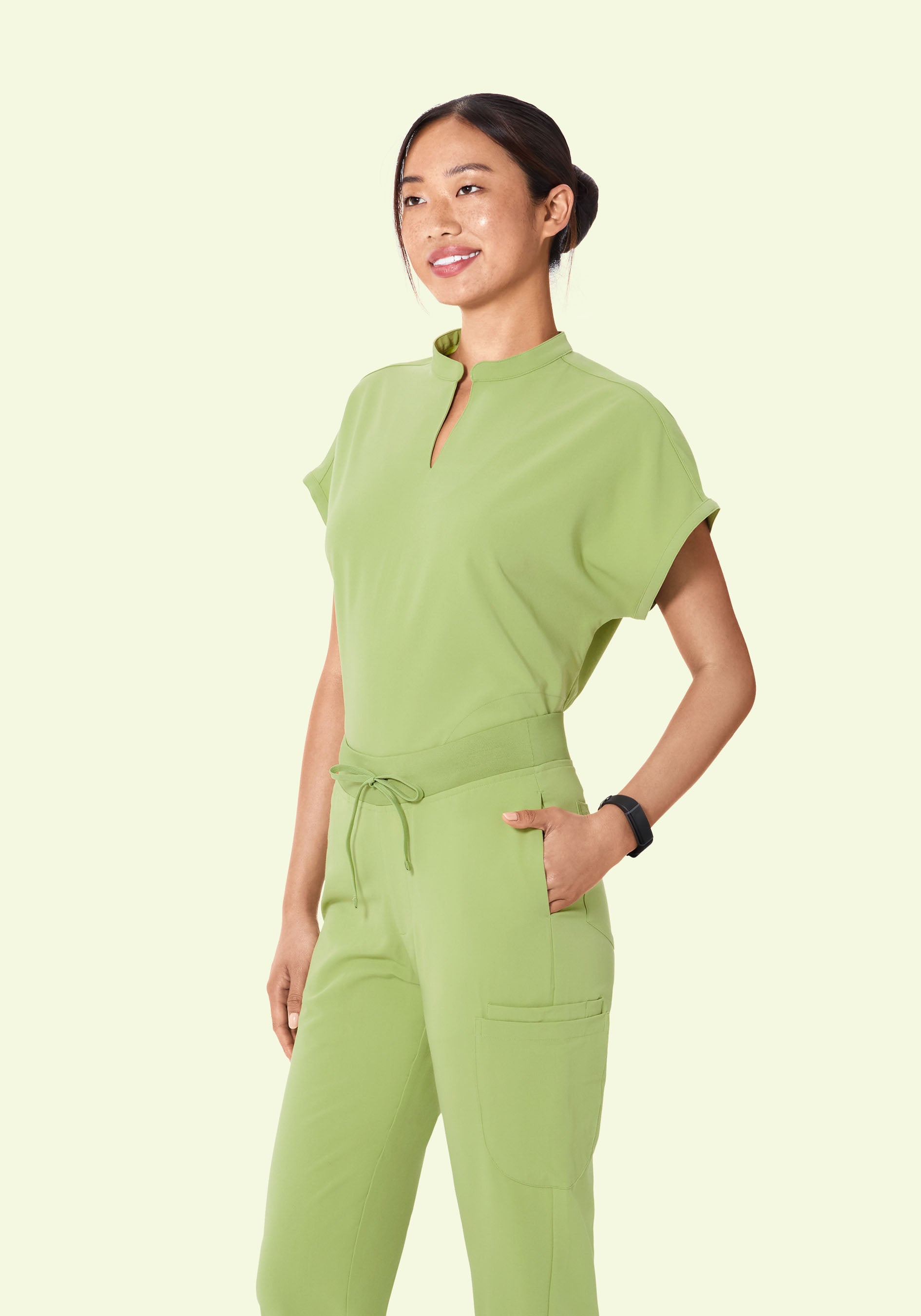 Mandarin Dolman Top Fern
