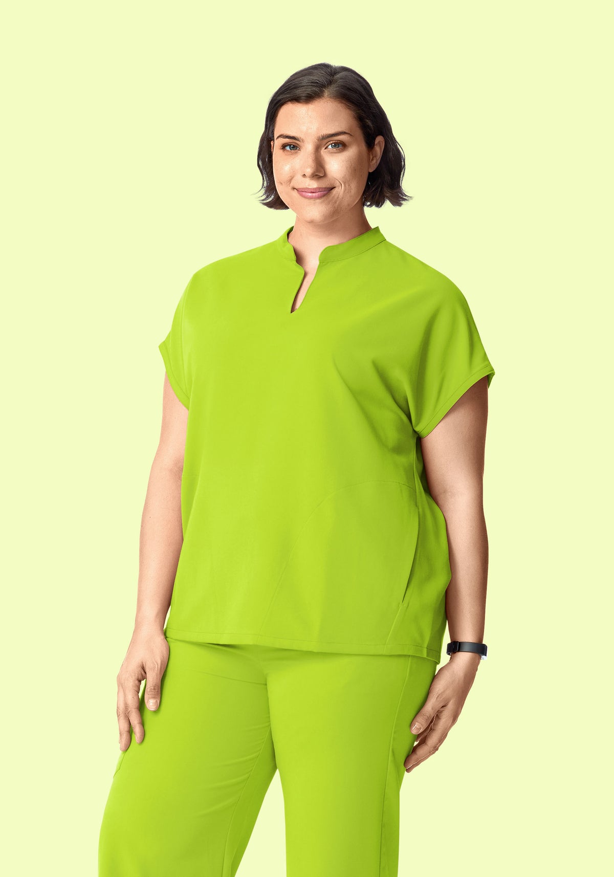 Mandarin Dolman Top Apple Green