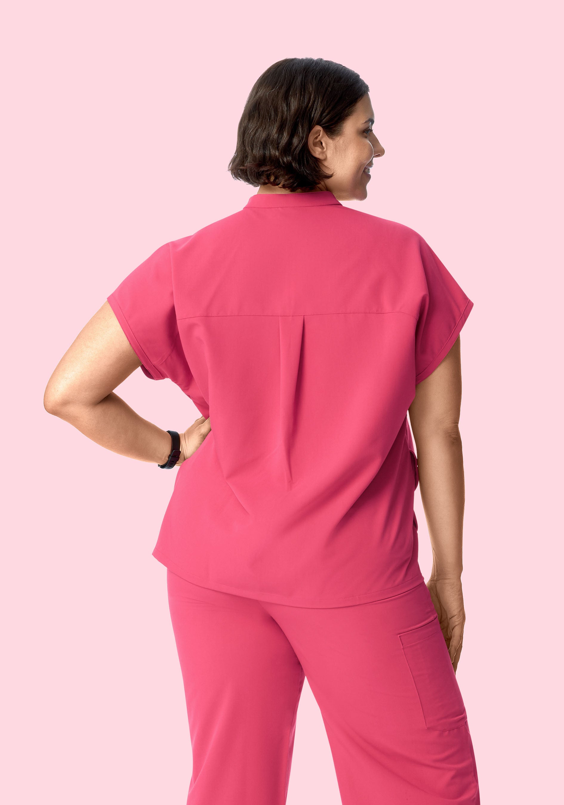 Mandarin Dolman Top Carmine