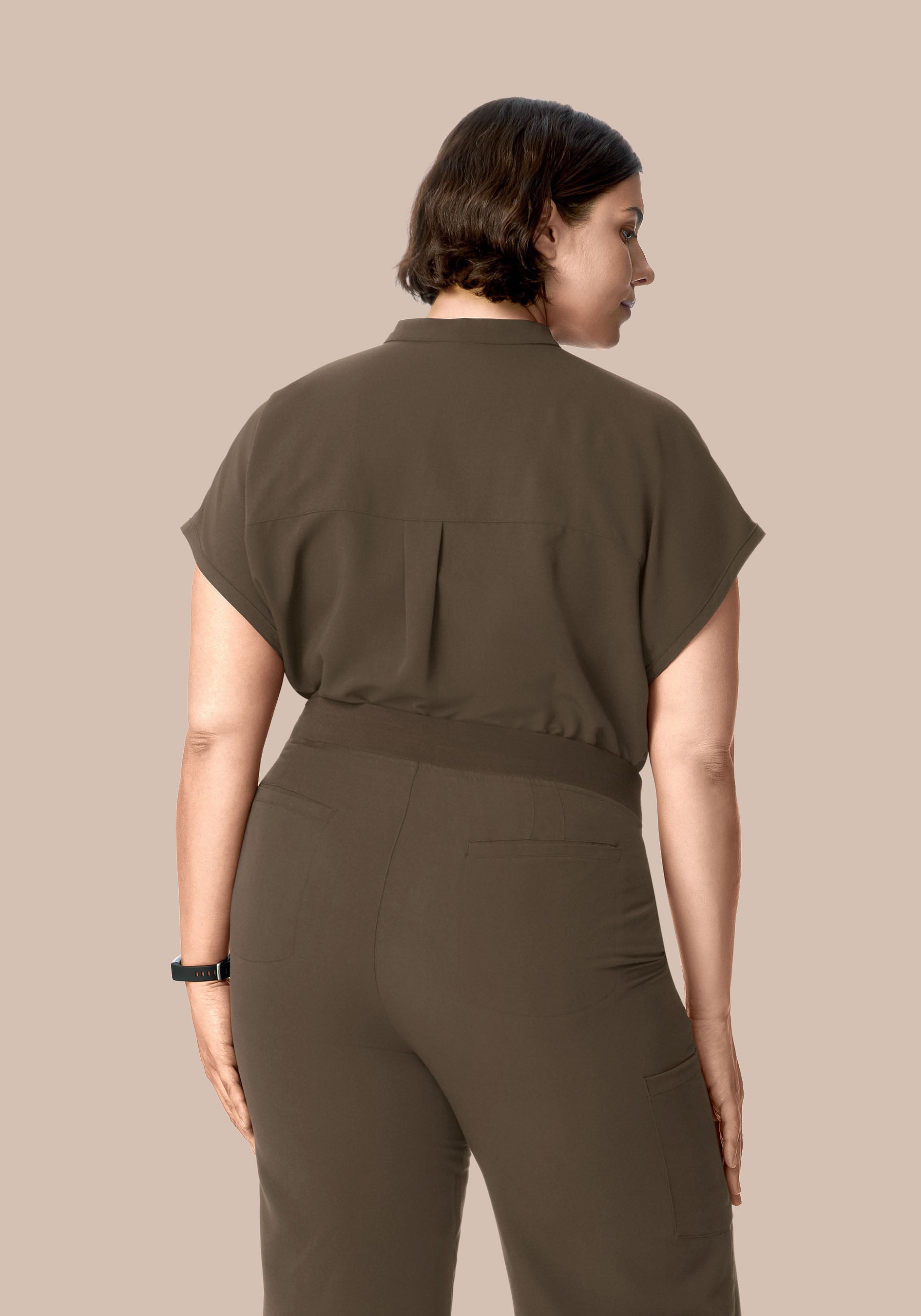 Mandarin Dolman Top Truffle