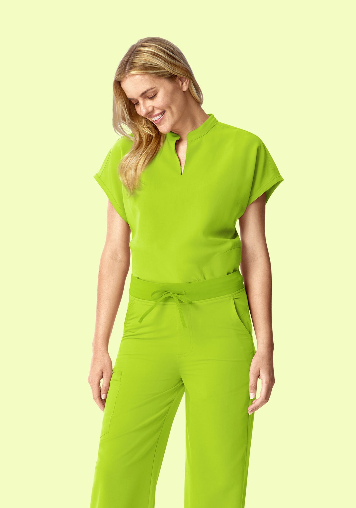Mandarin Dolman Top Apple Green