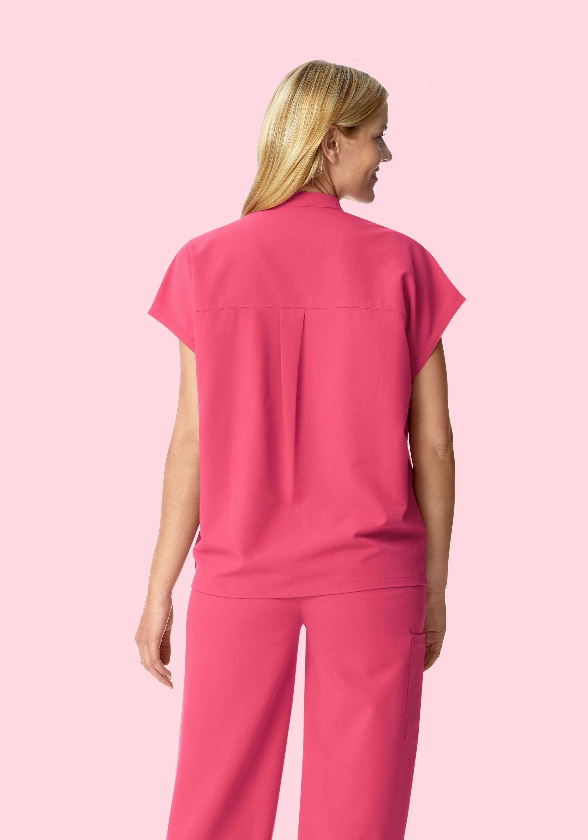Mandarin Dolman Top Carmine