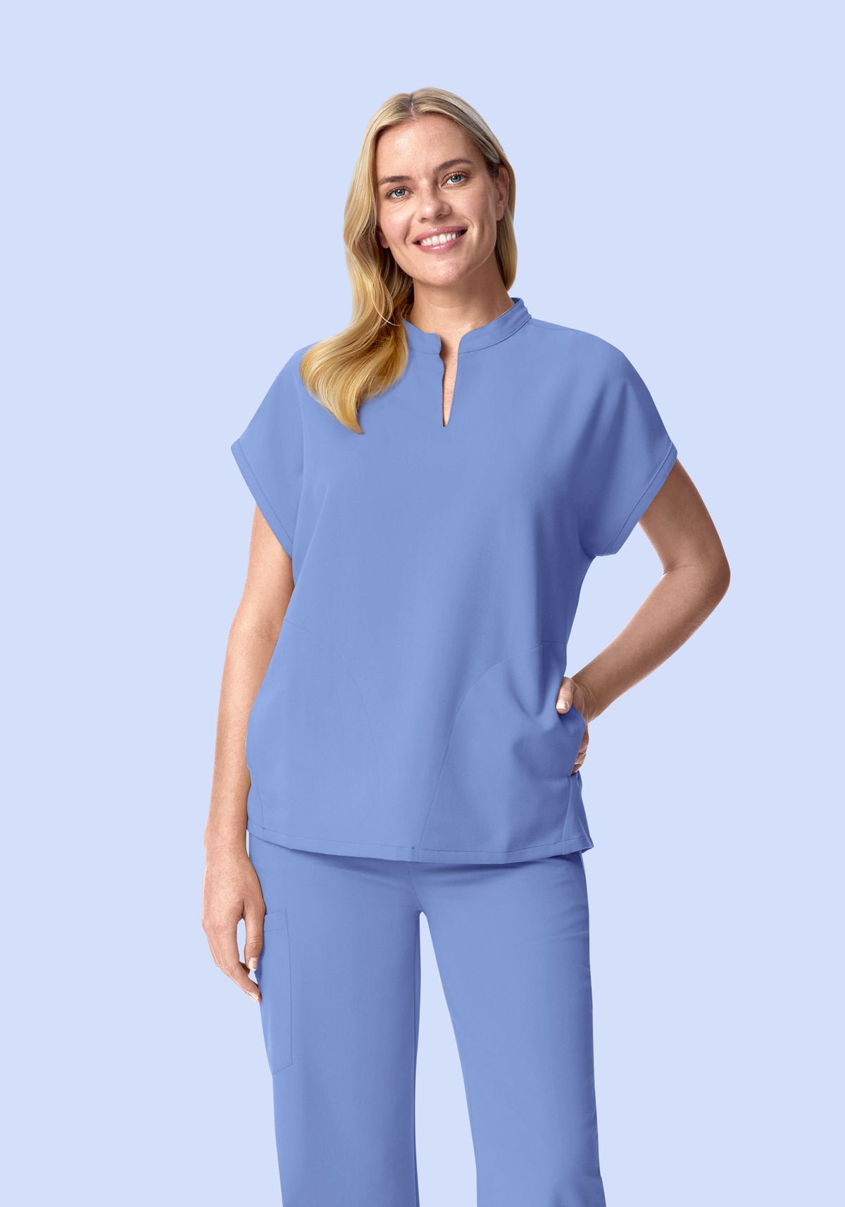 High Waisted Wide Leg Coastline Blue