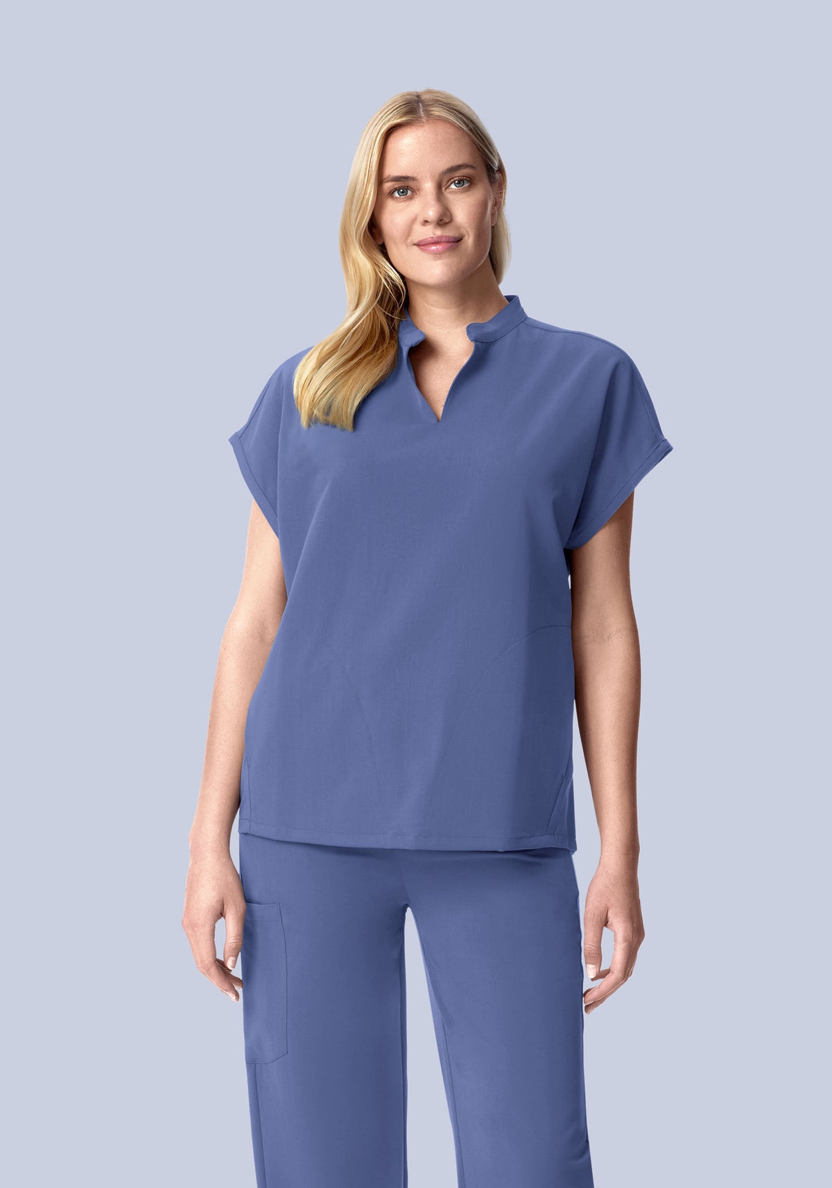 Mandarin Dolman Top Deep Periwinkle