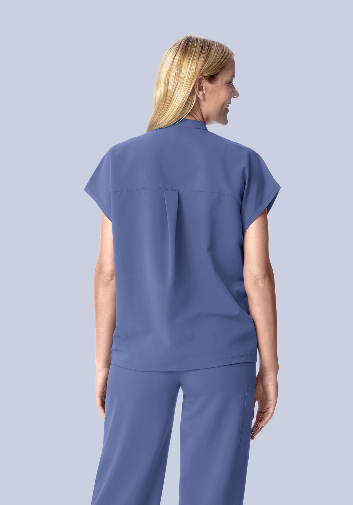 Mandarin Dolman Top Deep Periwinkle