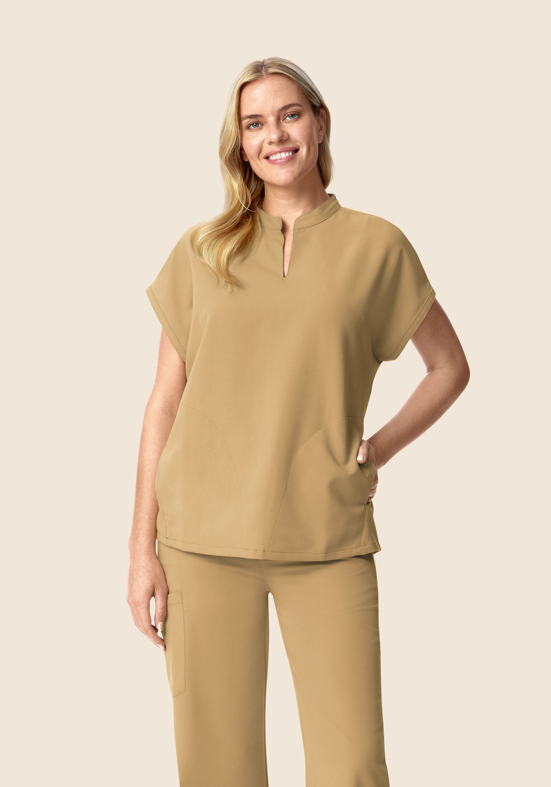 Mandarin Dolman Top Latte