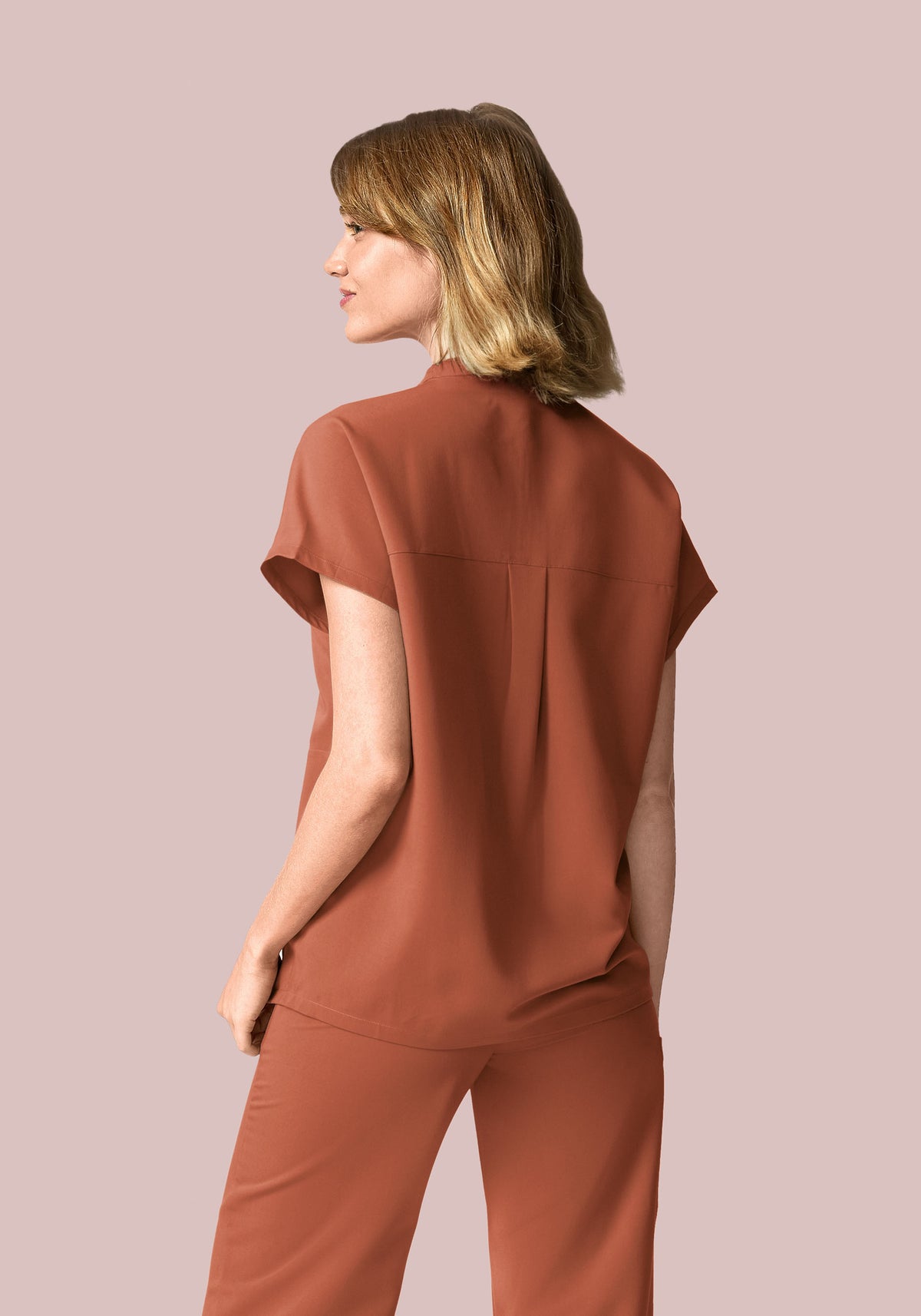 Mandarin Dolman Top Chestnut