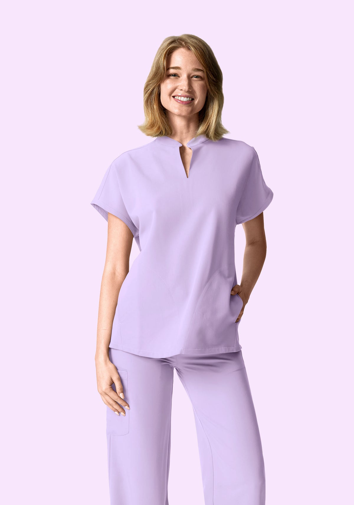 Mandarin Dolman Top Cool Lavender