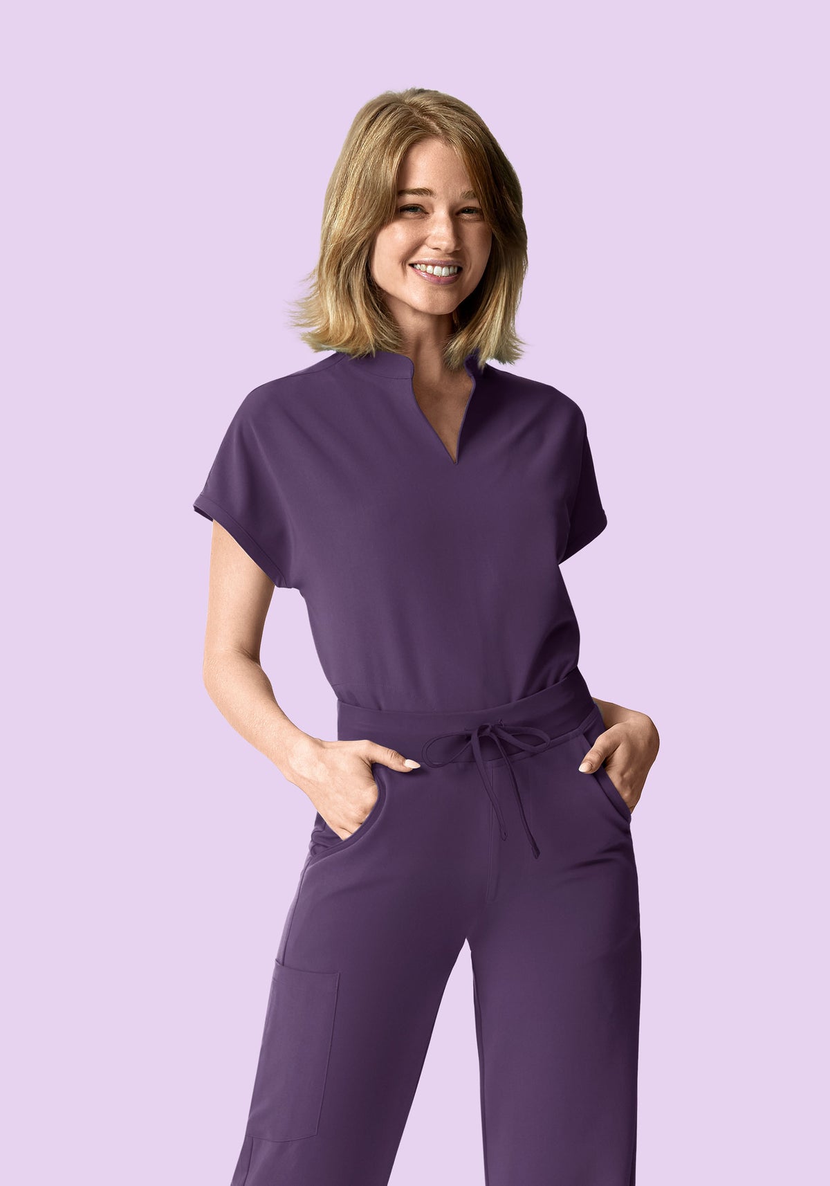 Mandarin Dolman Top Dewberry