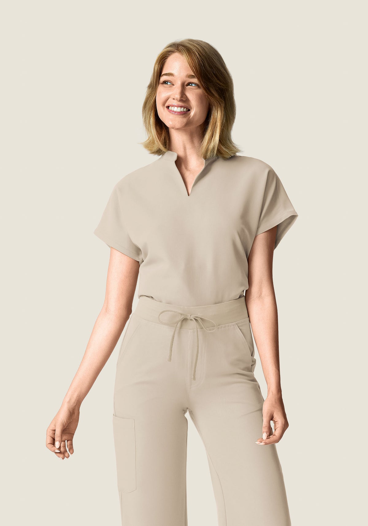 Mandarin Dolman Top Khaki