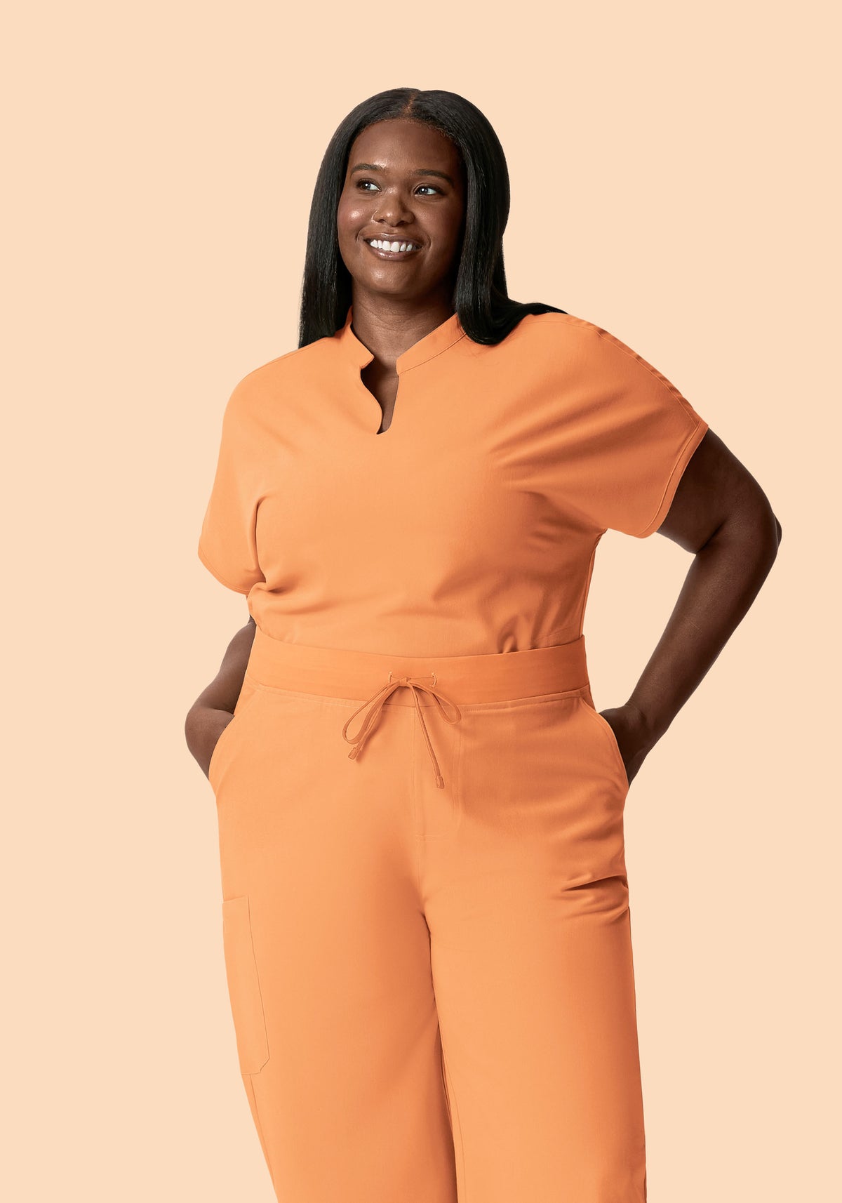 Mandarin Dolman Top Cantaloupe