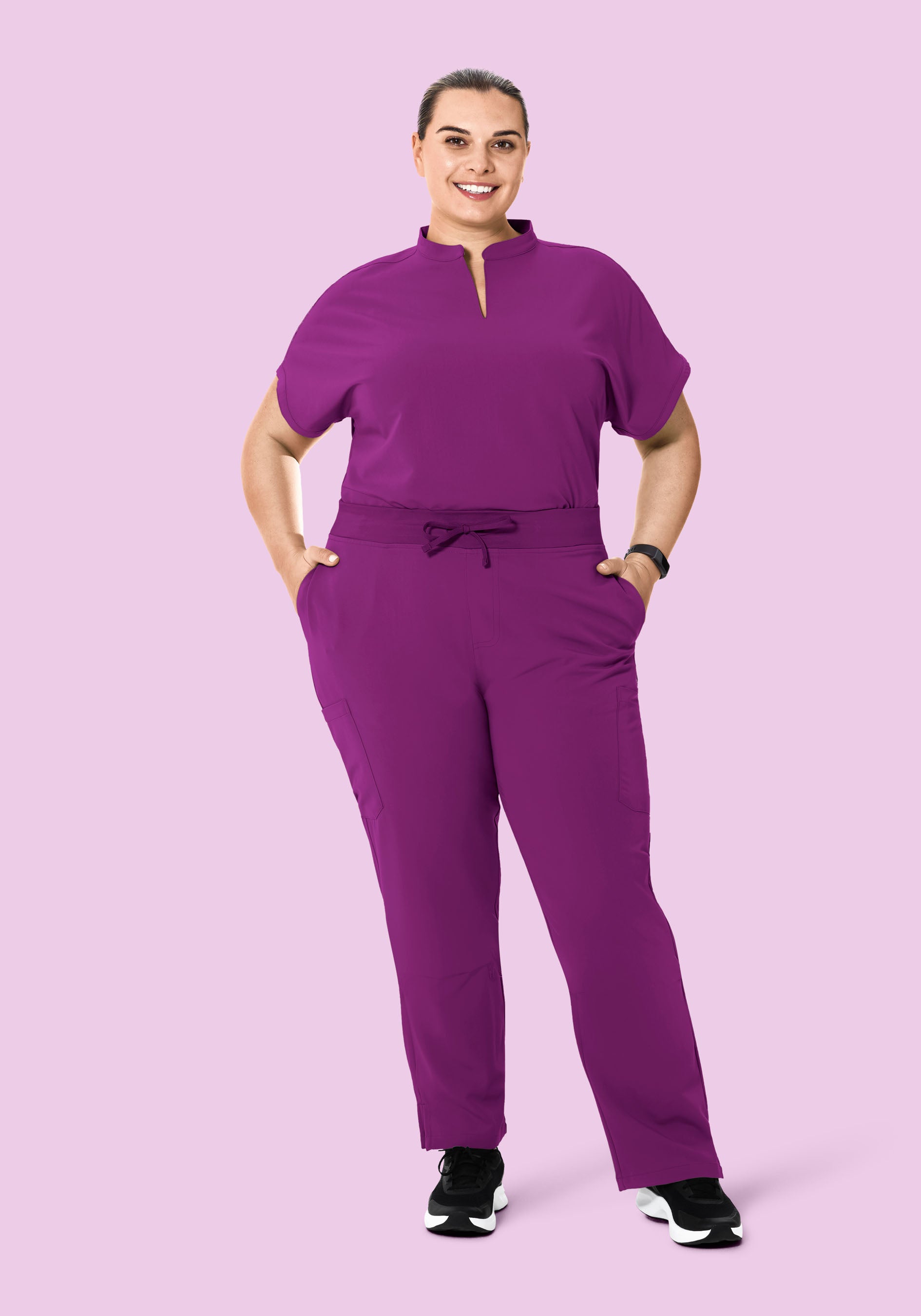 Mandarin Dolman Top Dark Orchid