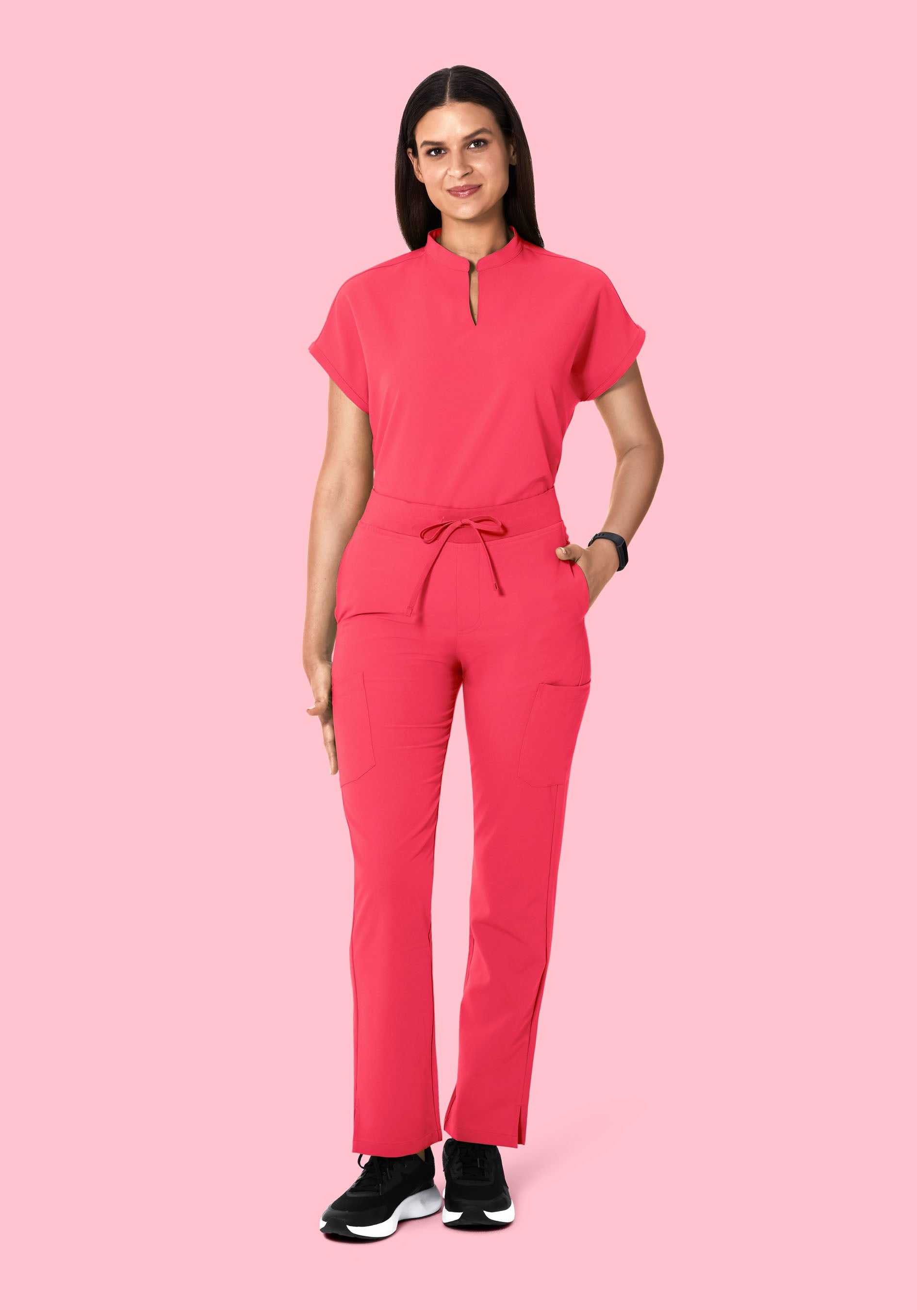 Mandarin Dolman Top Paradise Pink