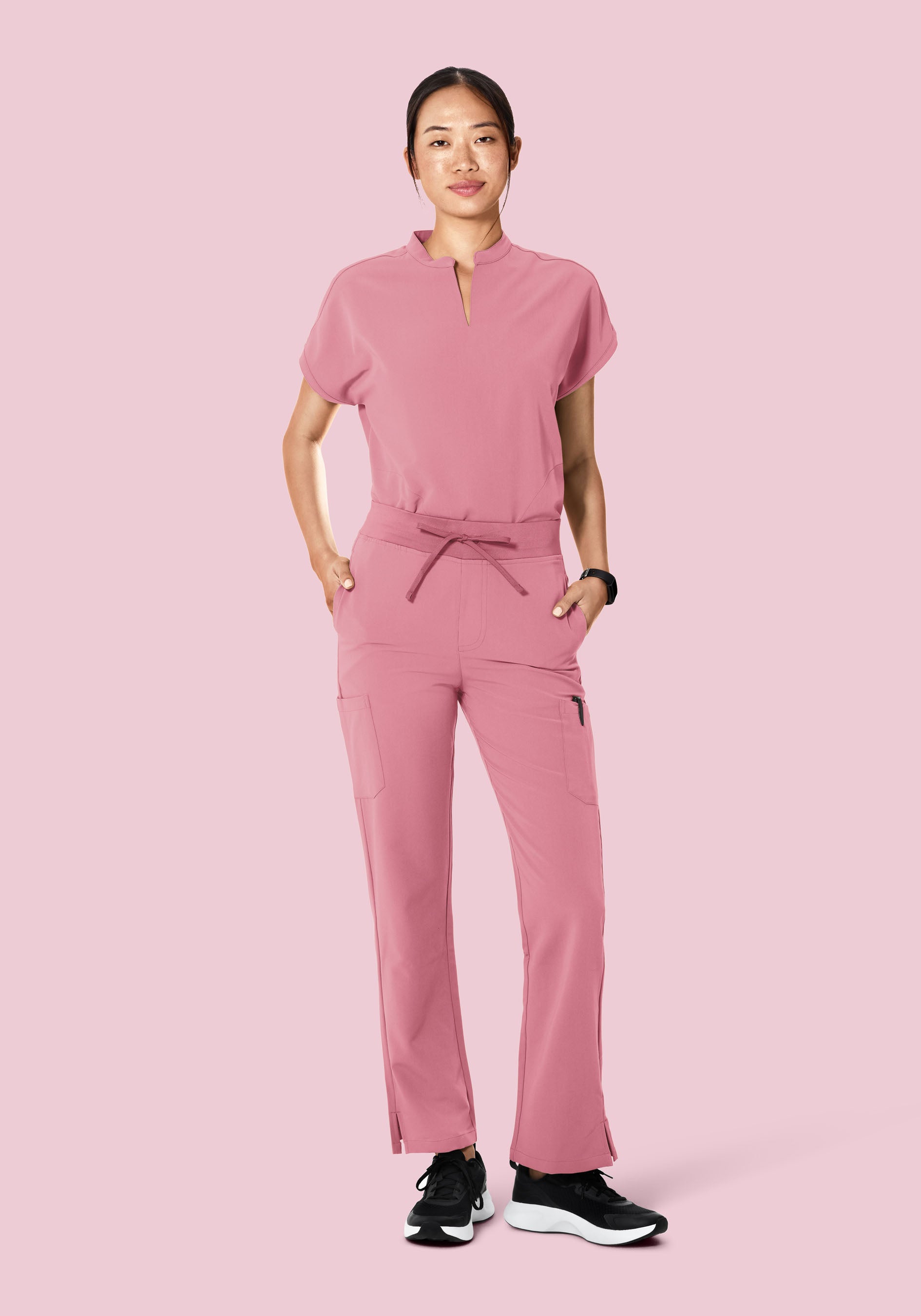 Mandarin Dolman Top Rosé