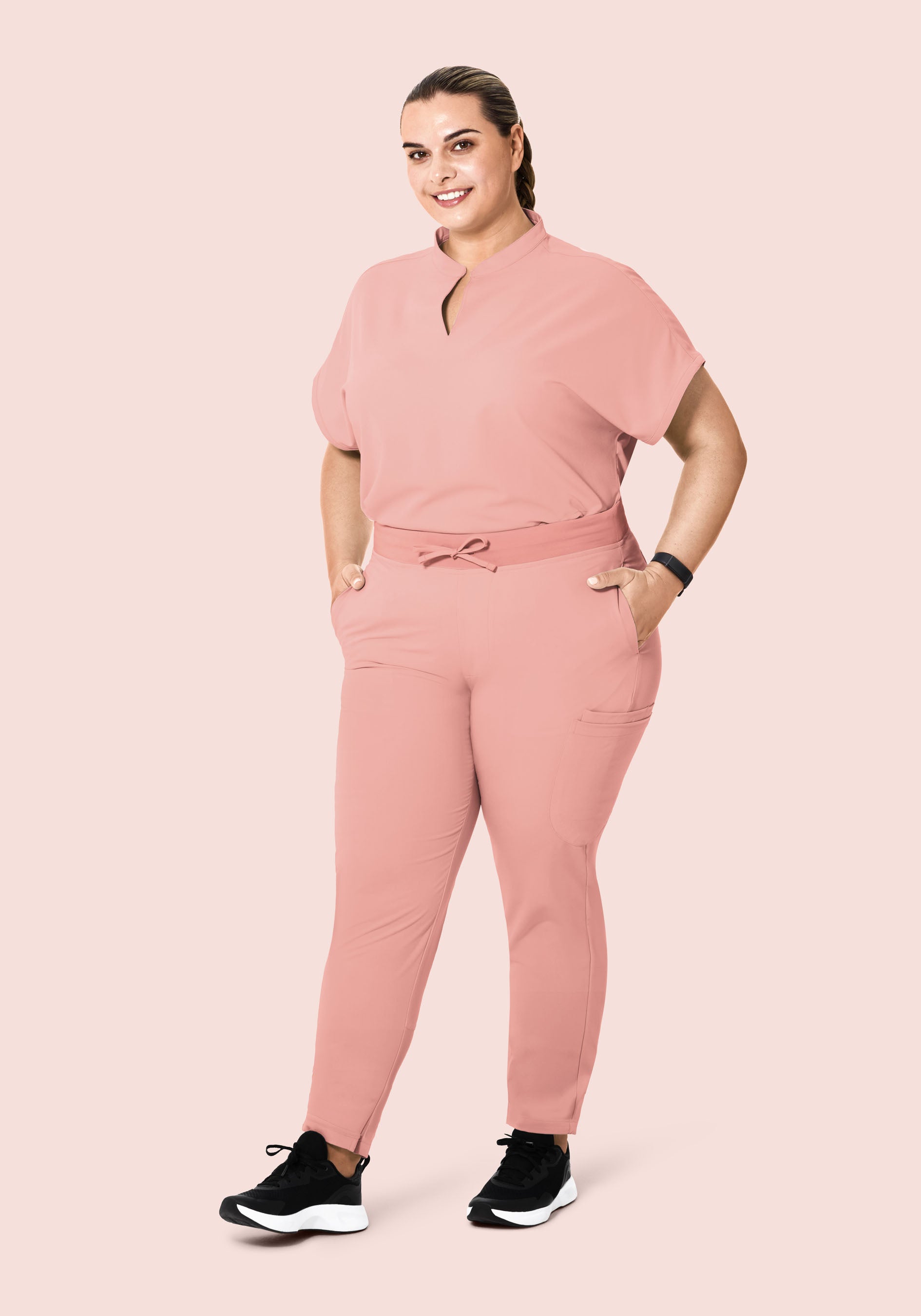 Mandarin Dolman Top Dusty Pink