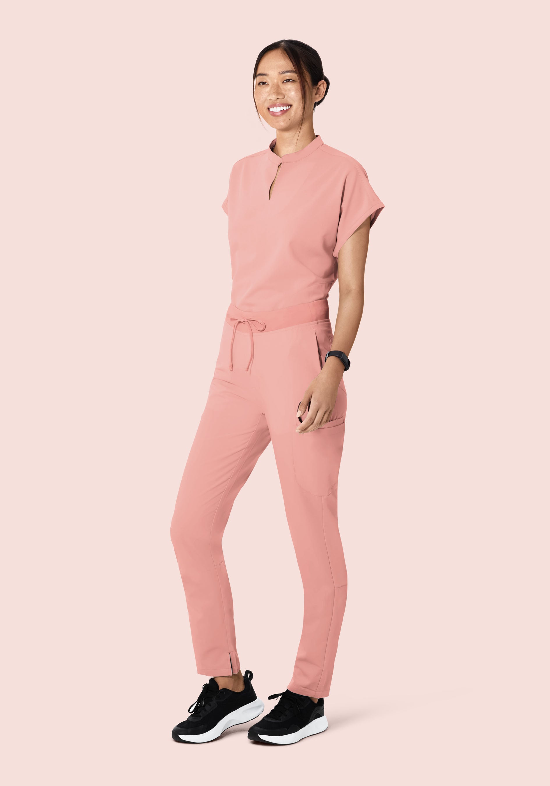 Mandarin Dolman Top Dusty Pink