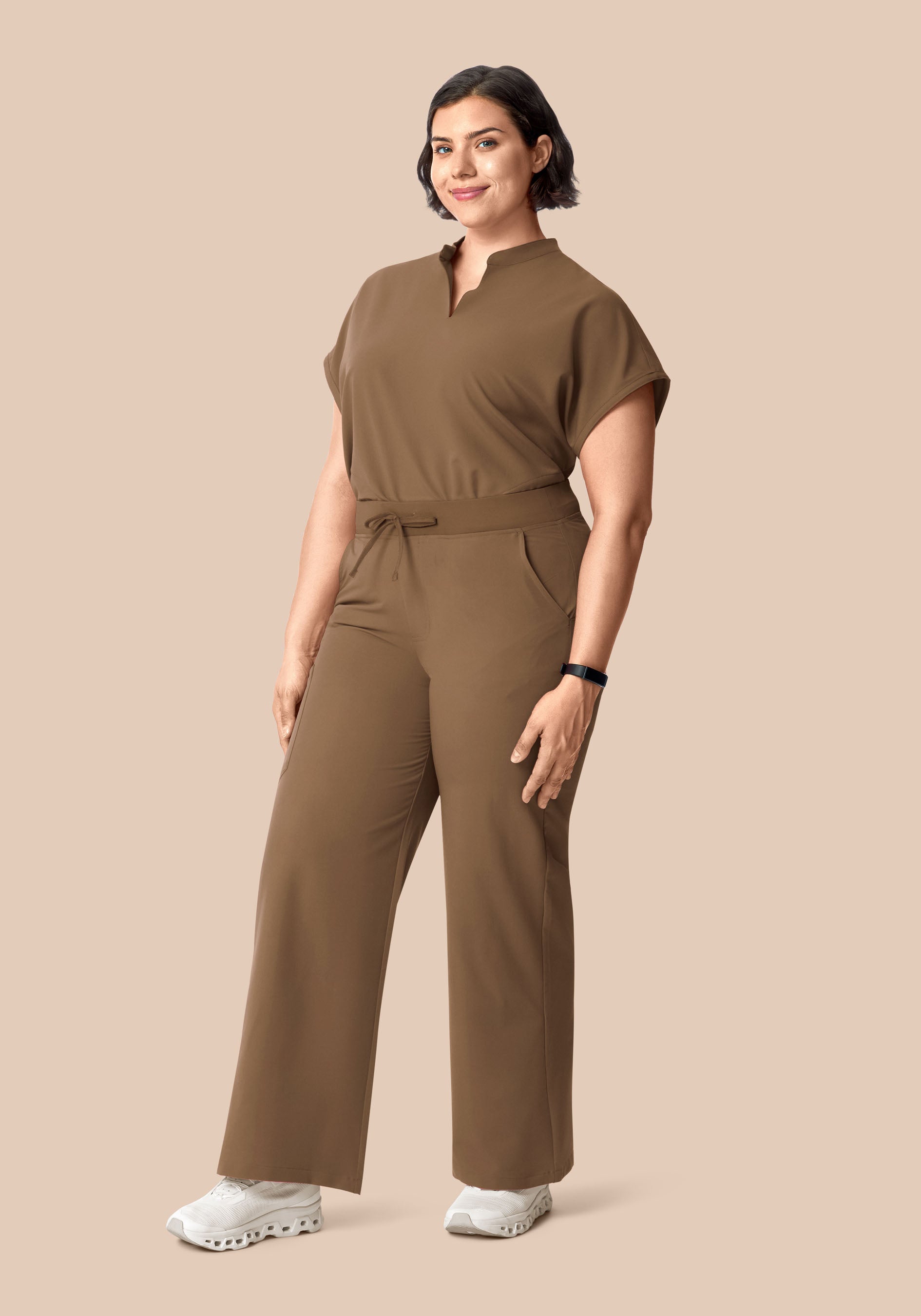 Mandarin Dolman Top Ash Brown