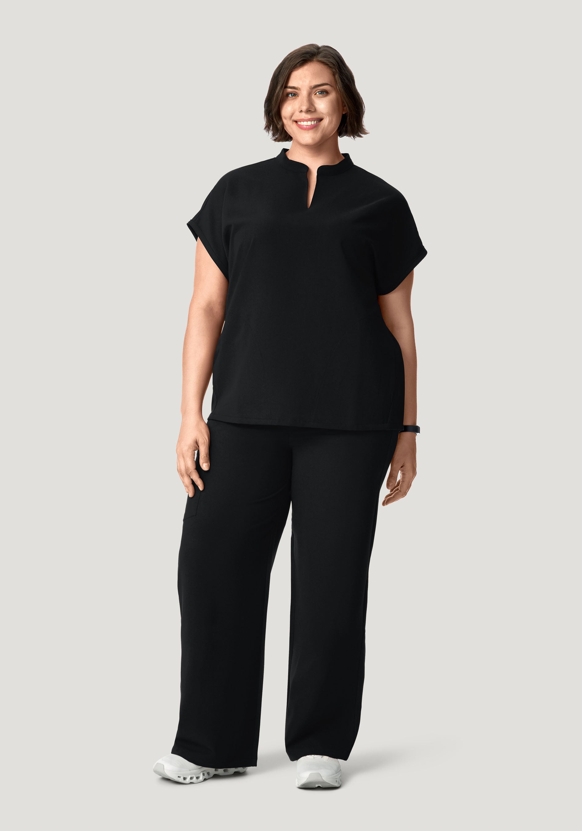 High Waisted Wide Leg Black