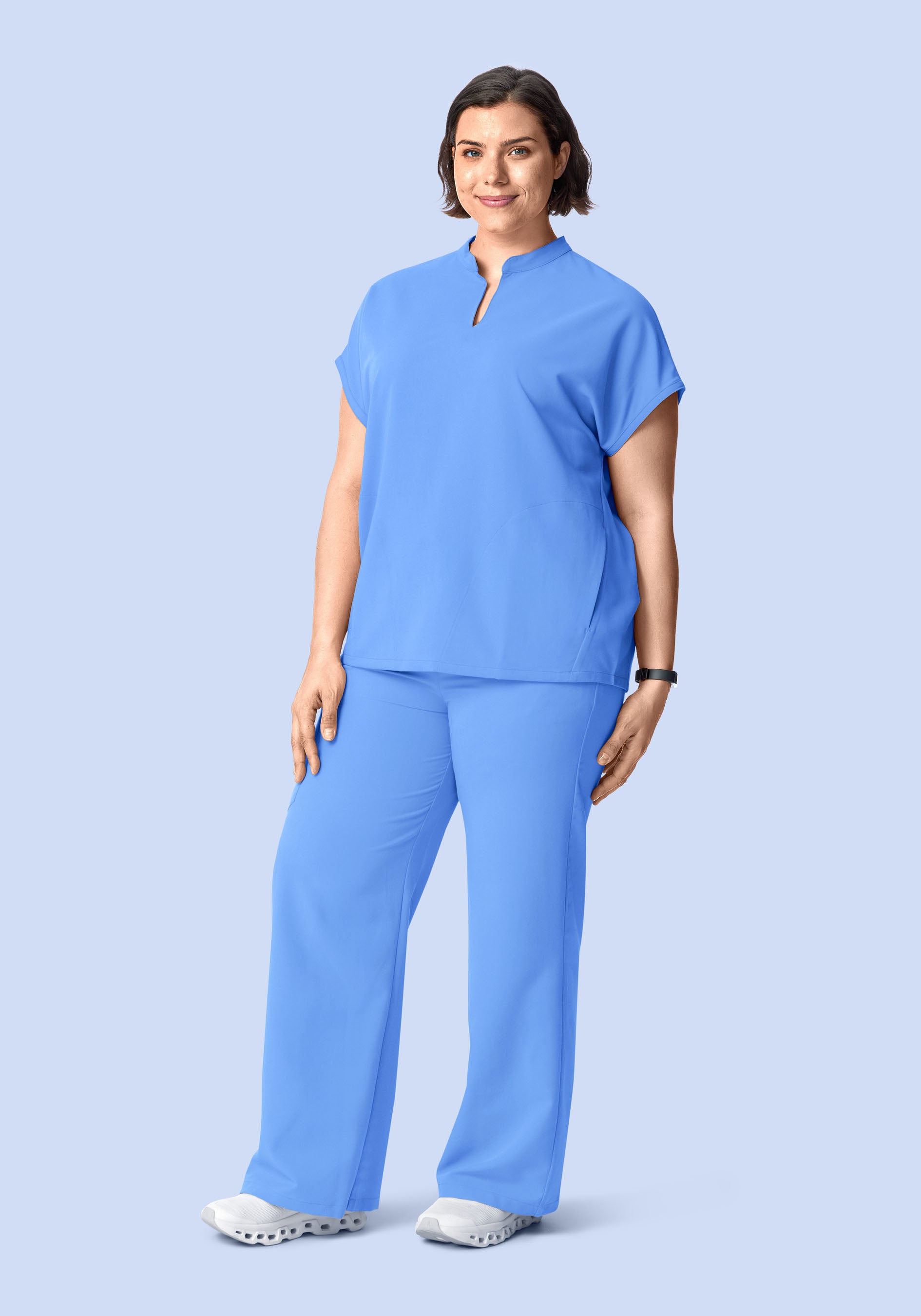 High Waisted Wide Leg Ceil Blue