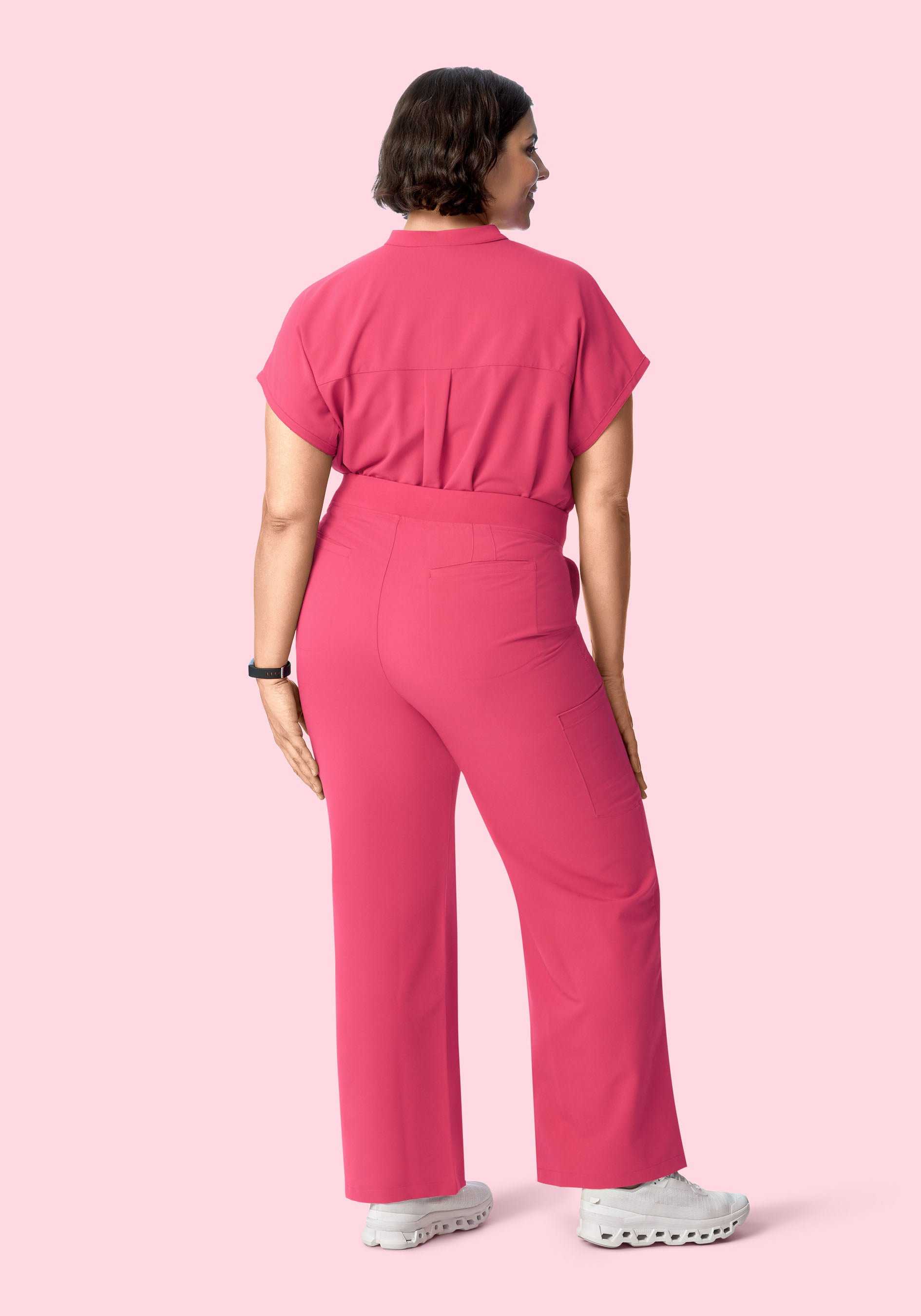High Waisted Wide Leg Carmine