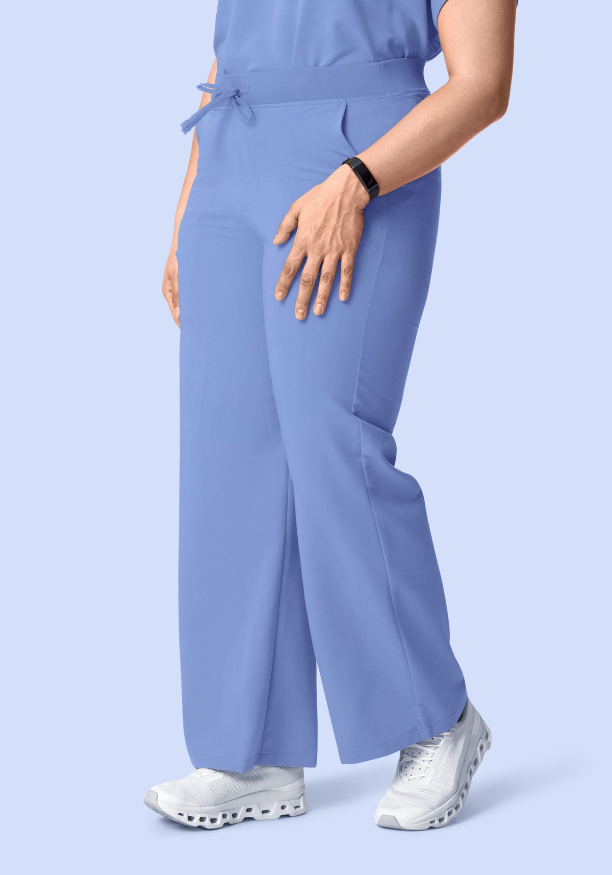 High Waisted Wide Leg Coastline Blue