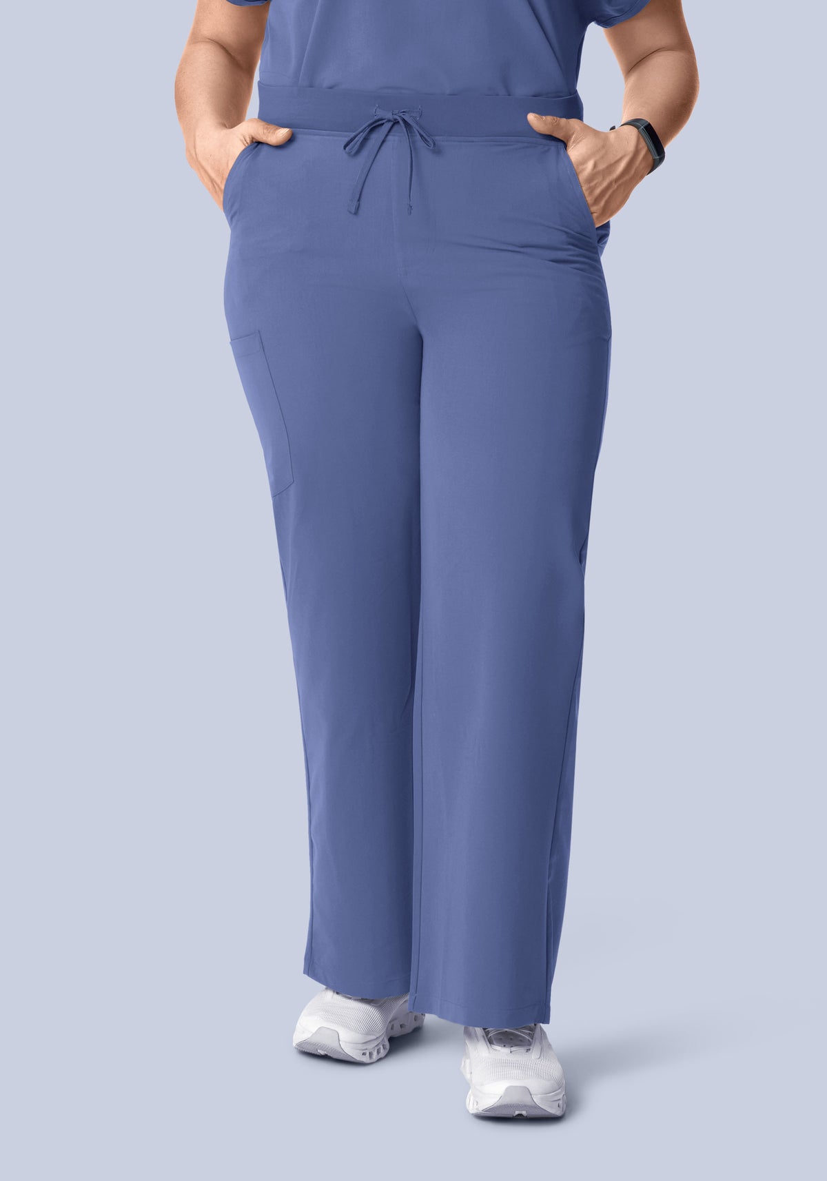 High Waisted Wide Leg Deep Periwinkle