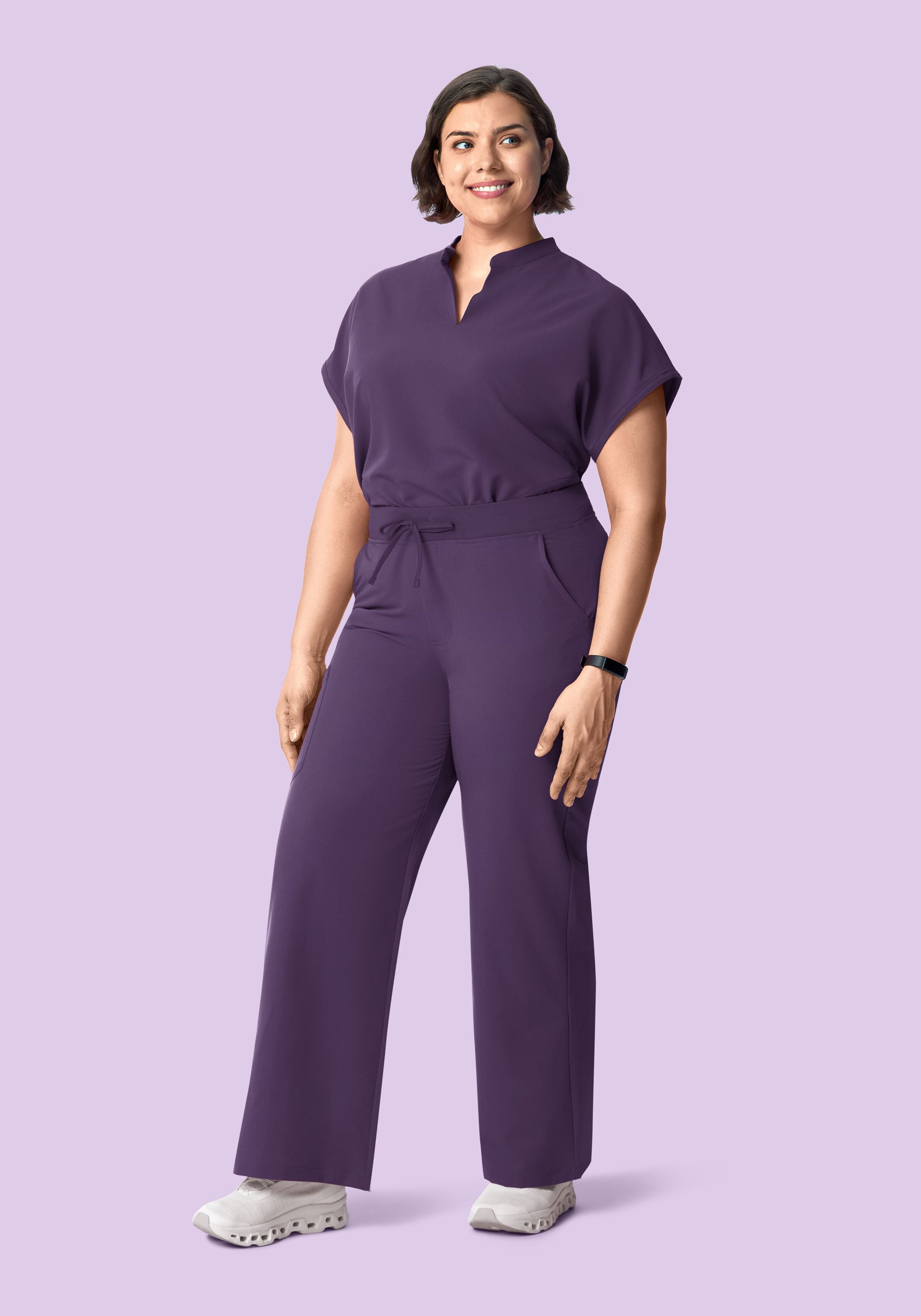 High Waisted Wide Leg Dewberry