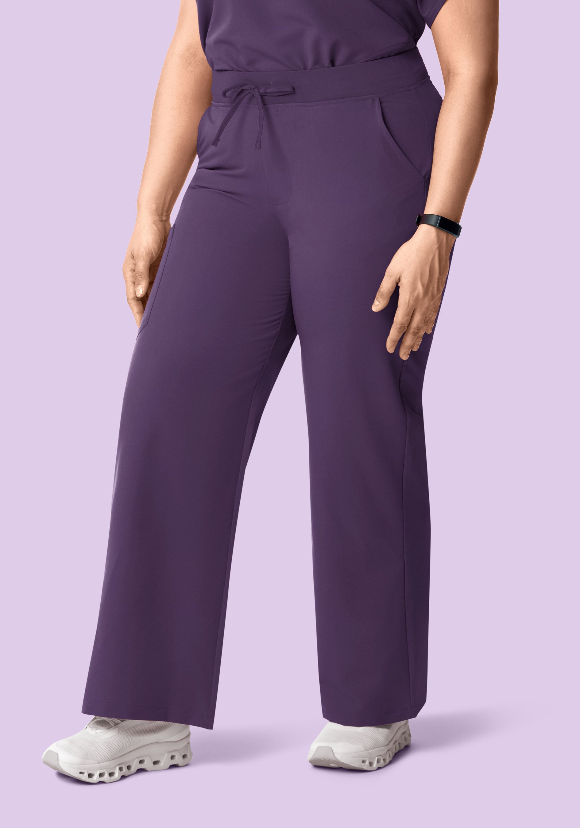 High Waisted Wide Leg Dewberry