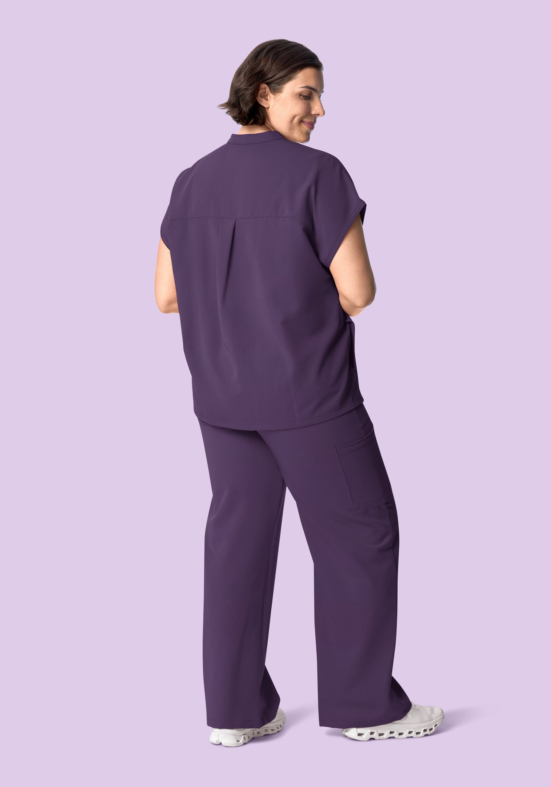 High Waisted Wide Leg Dewberry