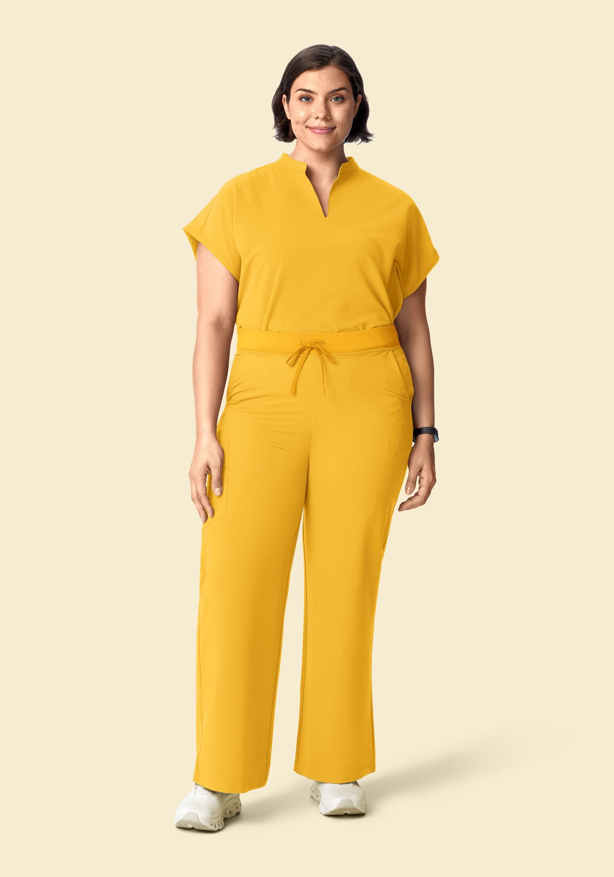 High Waisted Wide Leg Dijon