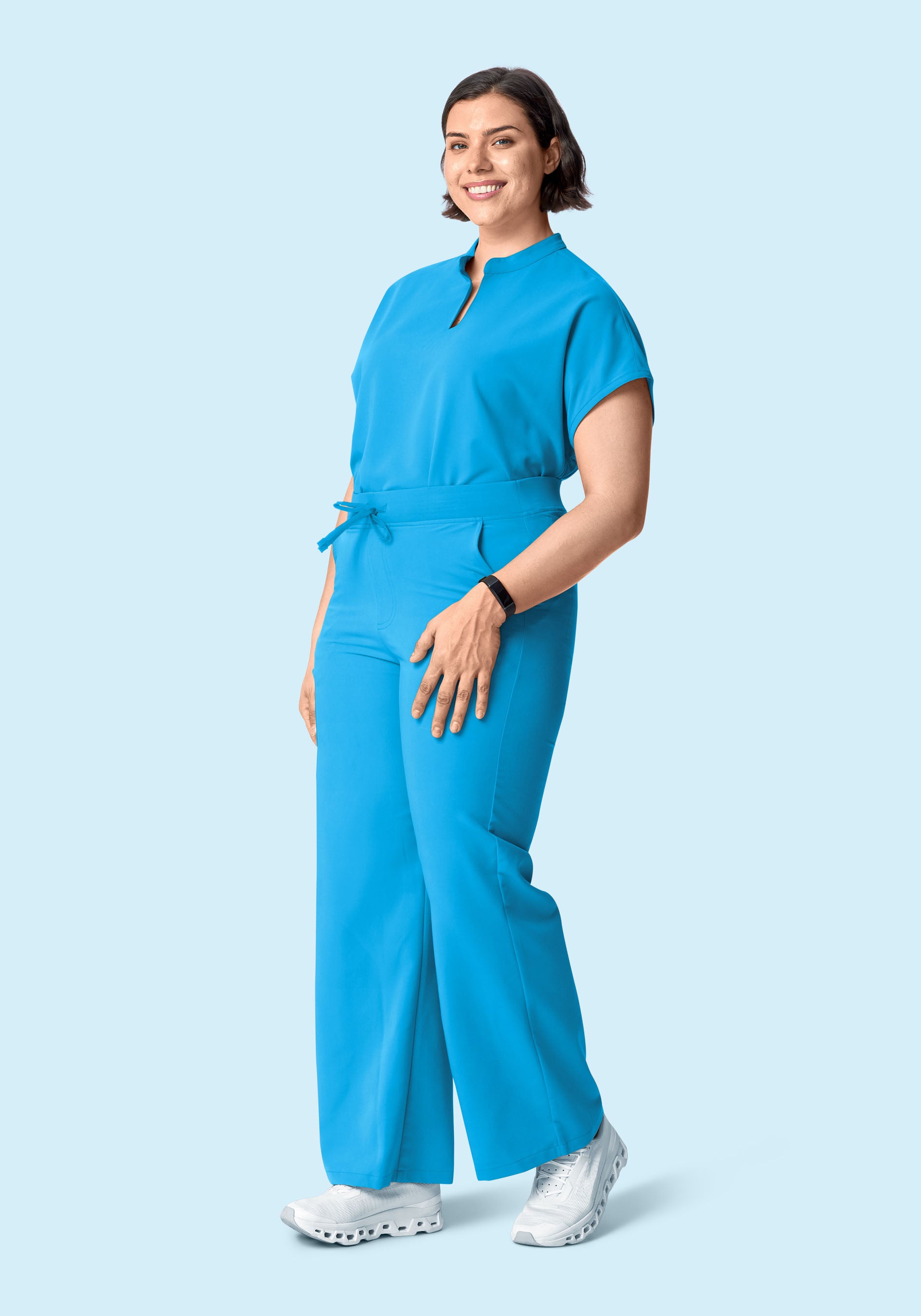 High Waisted Wide Leg Horizon Blue