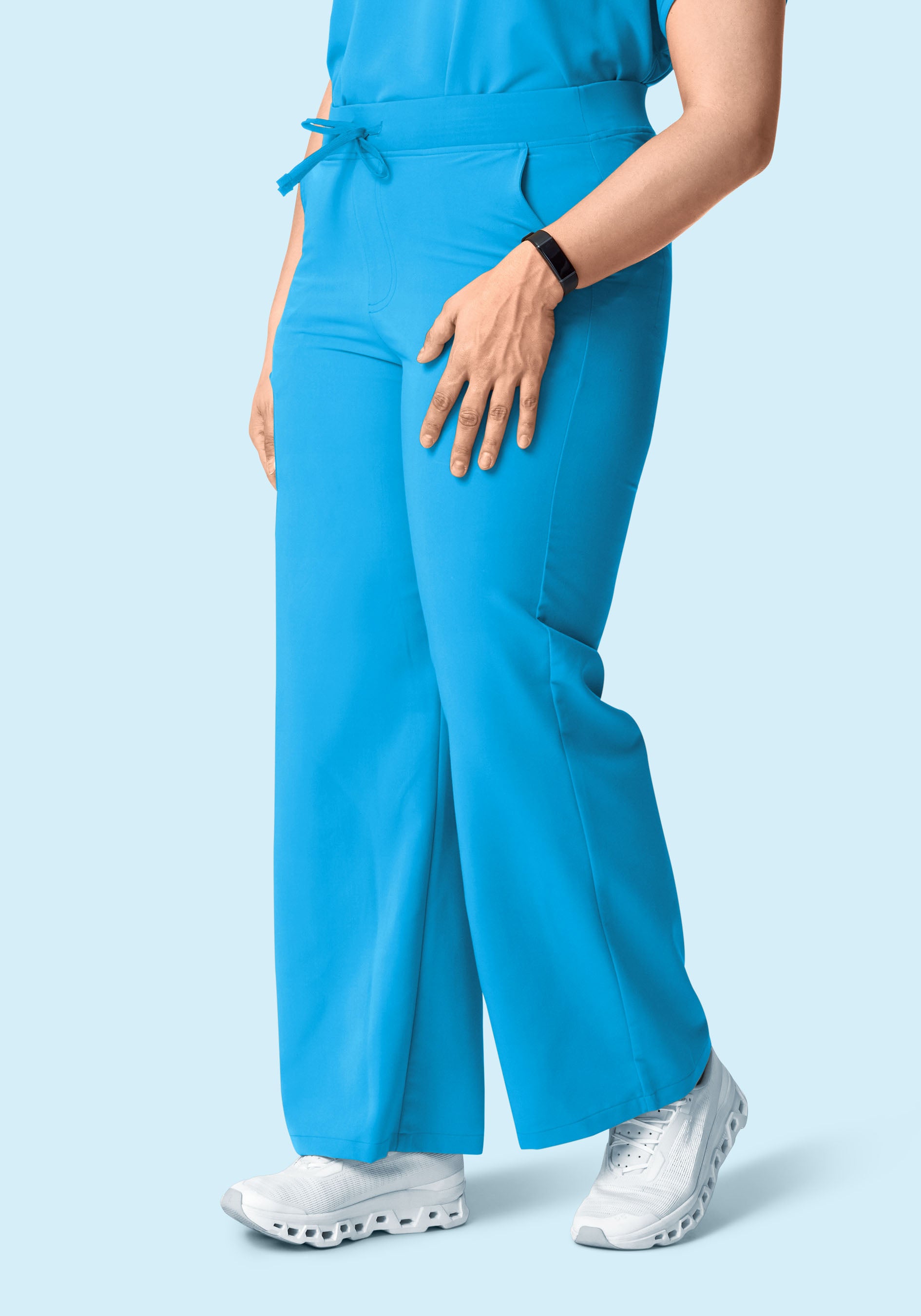 High Waisted Wide Leg Horizon Blue