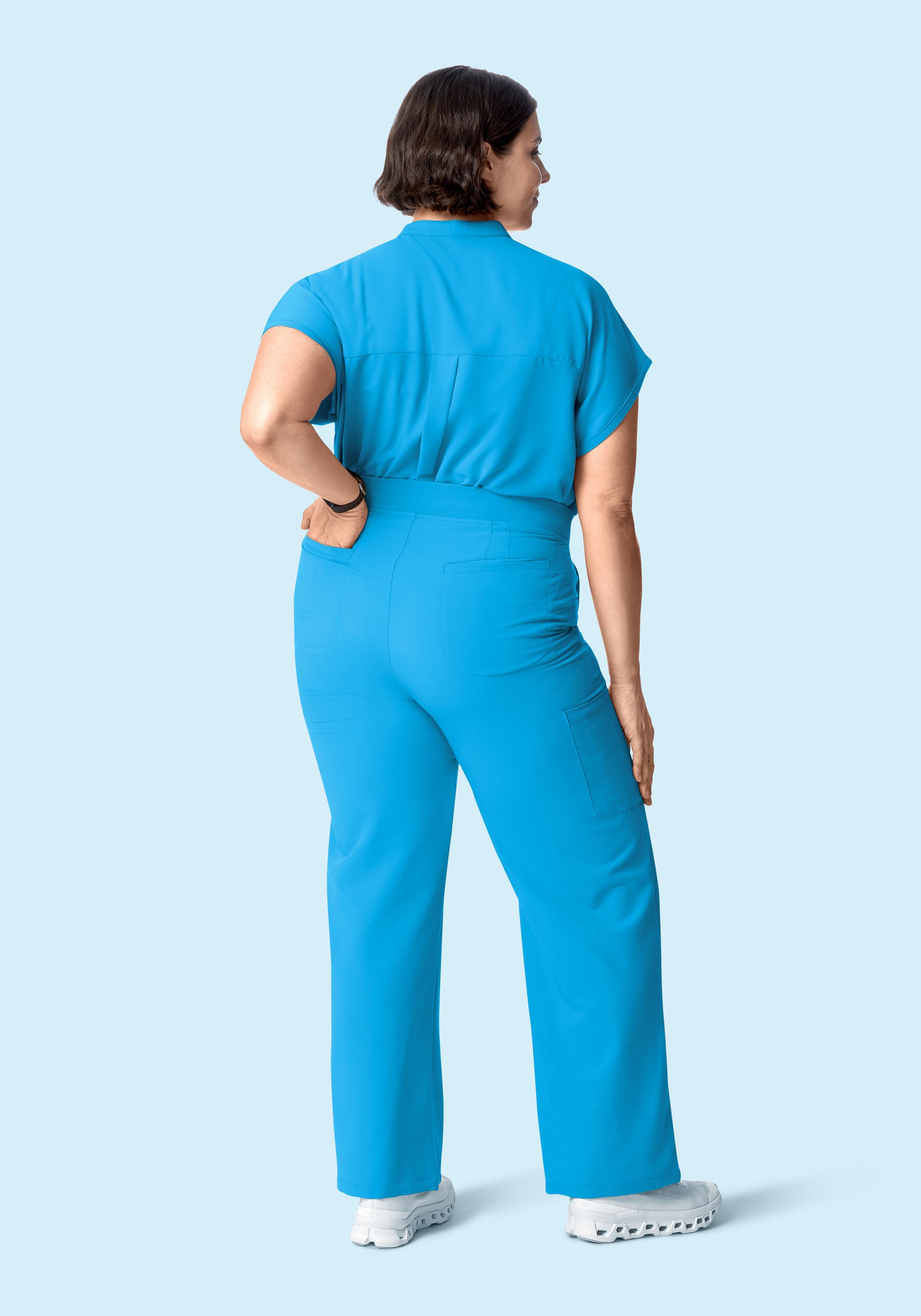 High Waisted Wide Leg Horizon Blue