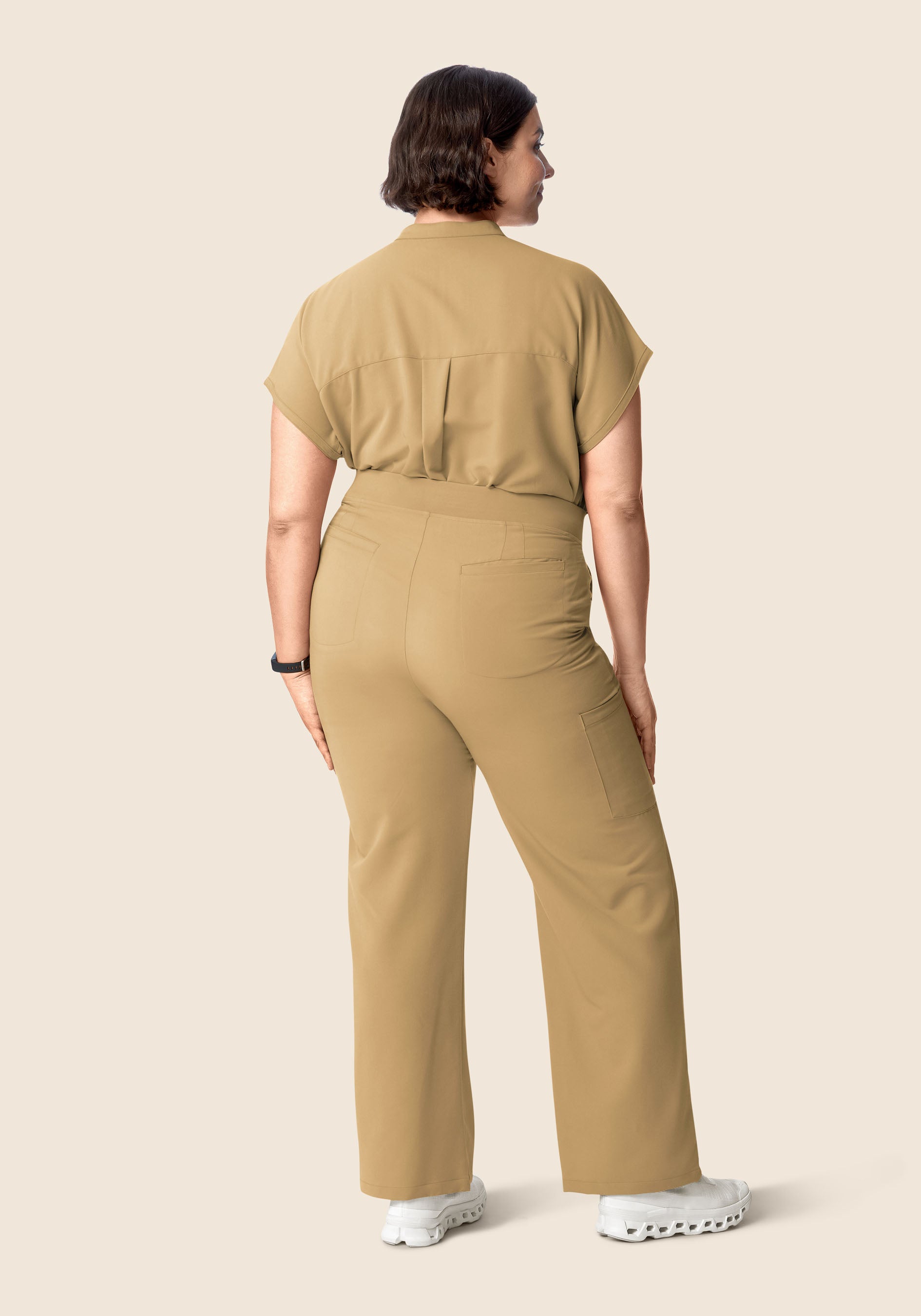 High Waisted Wide Leg Latte