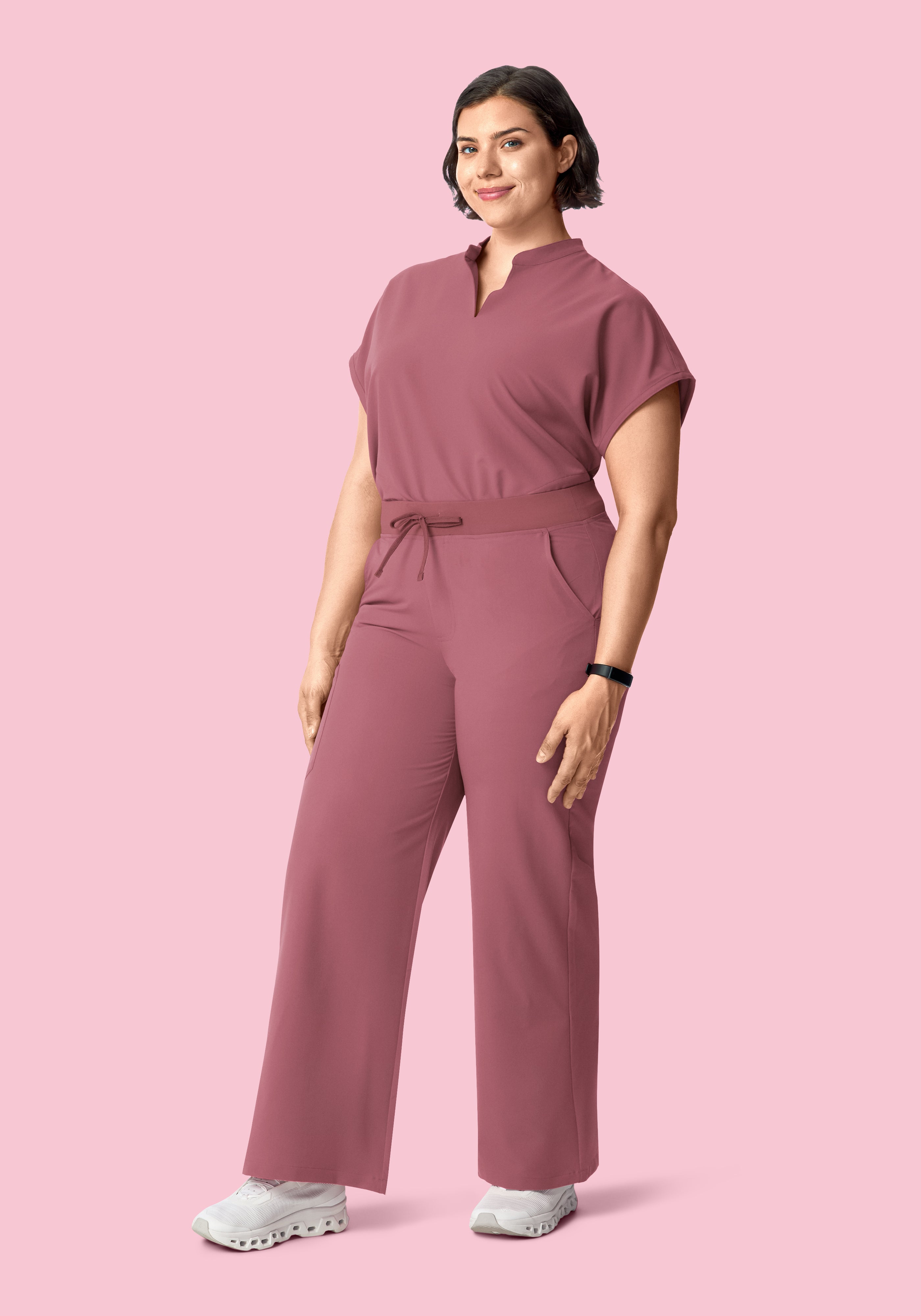 High Waisted Wide Leg Mauve
