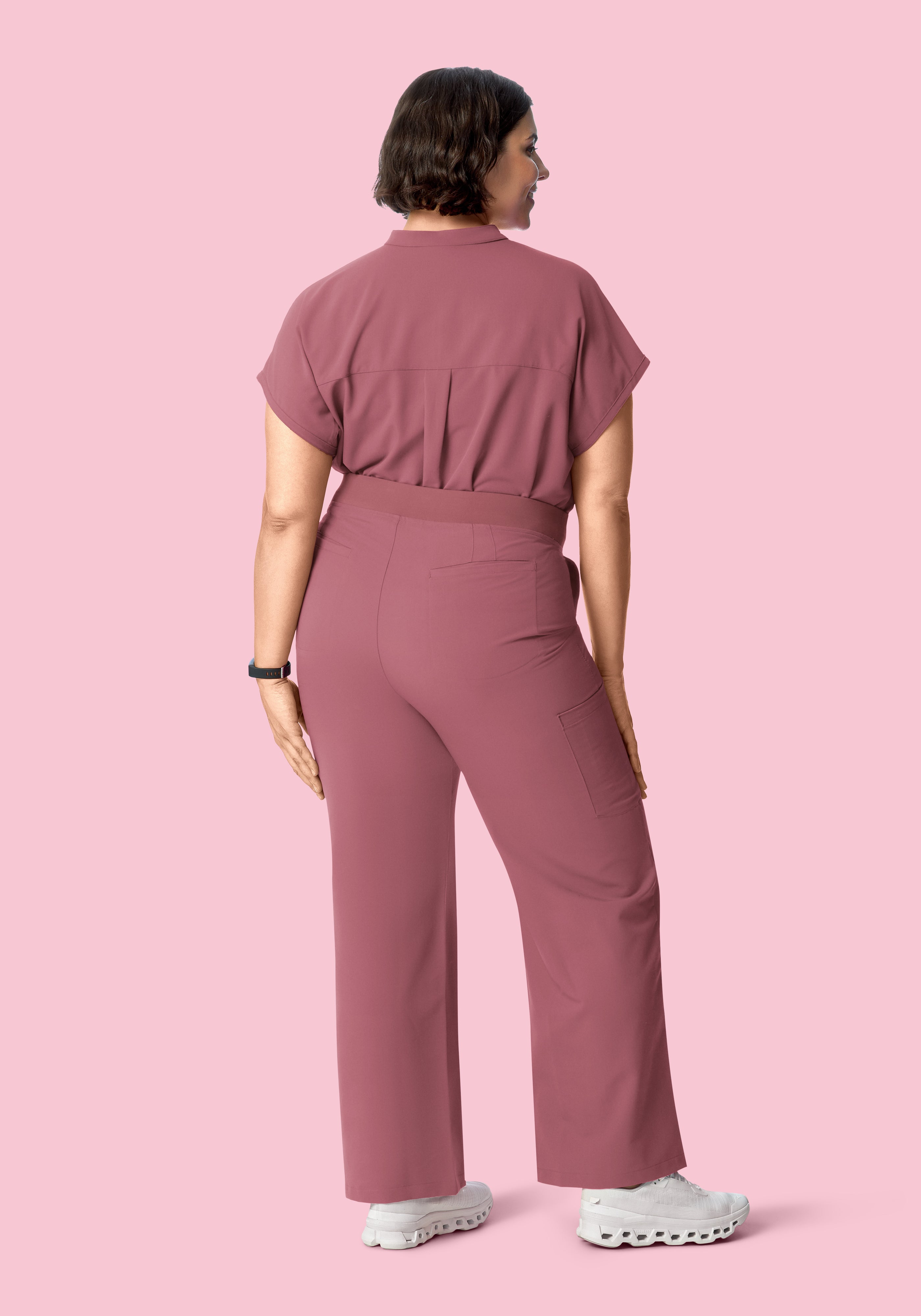 High Waisted Wide Leg Mauve