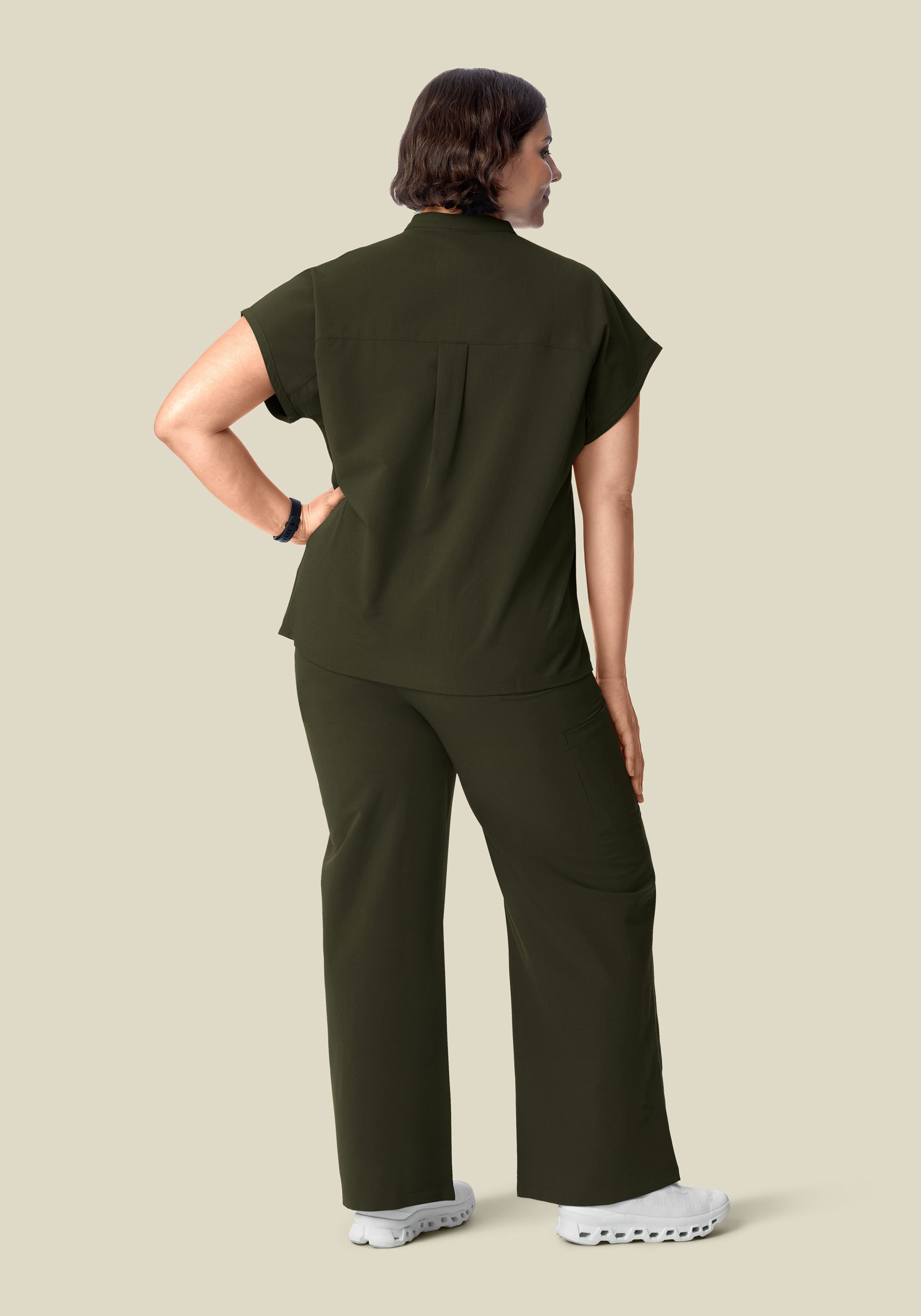 High Waisted Wide Leg Olive