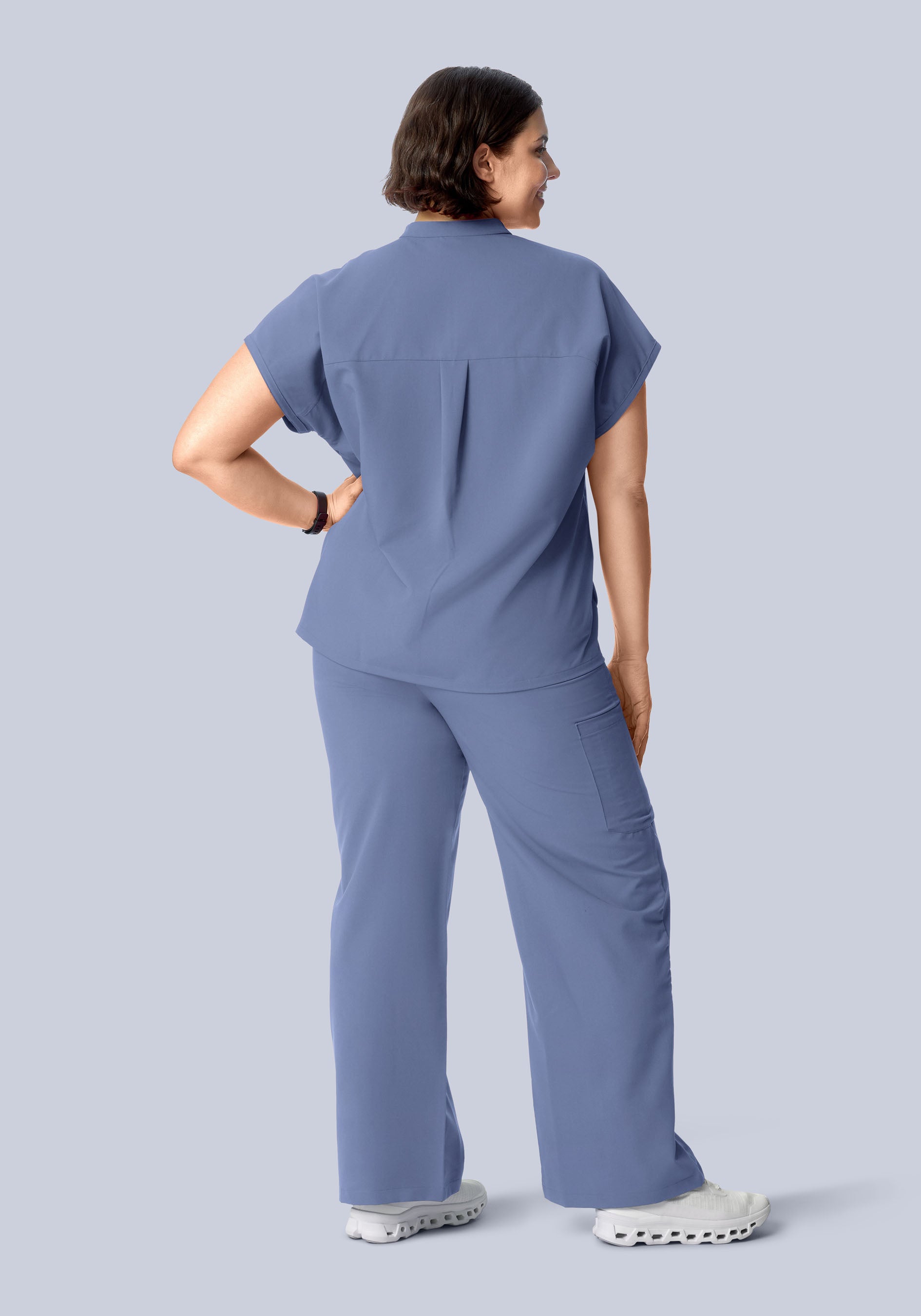 High Waisted Wide Leg Periwinkle